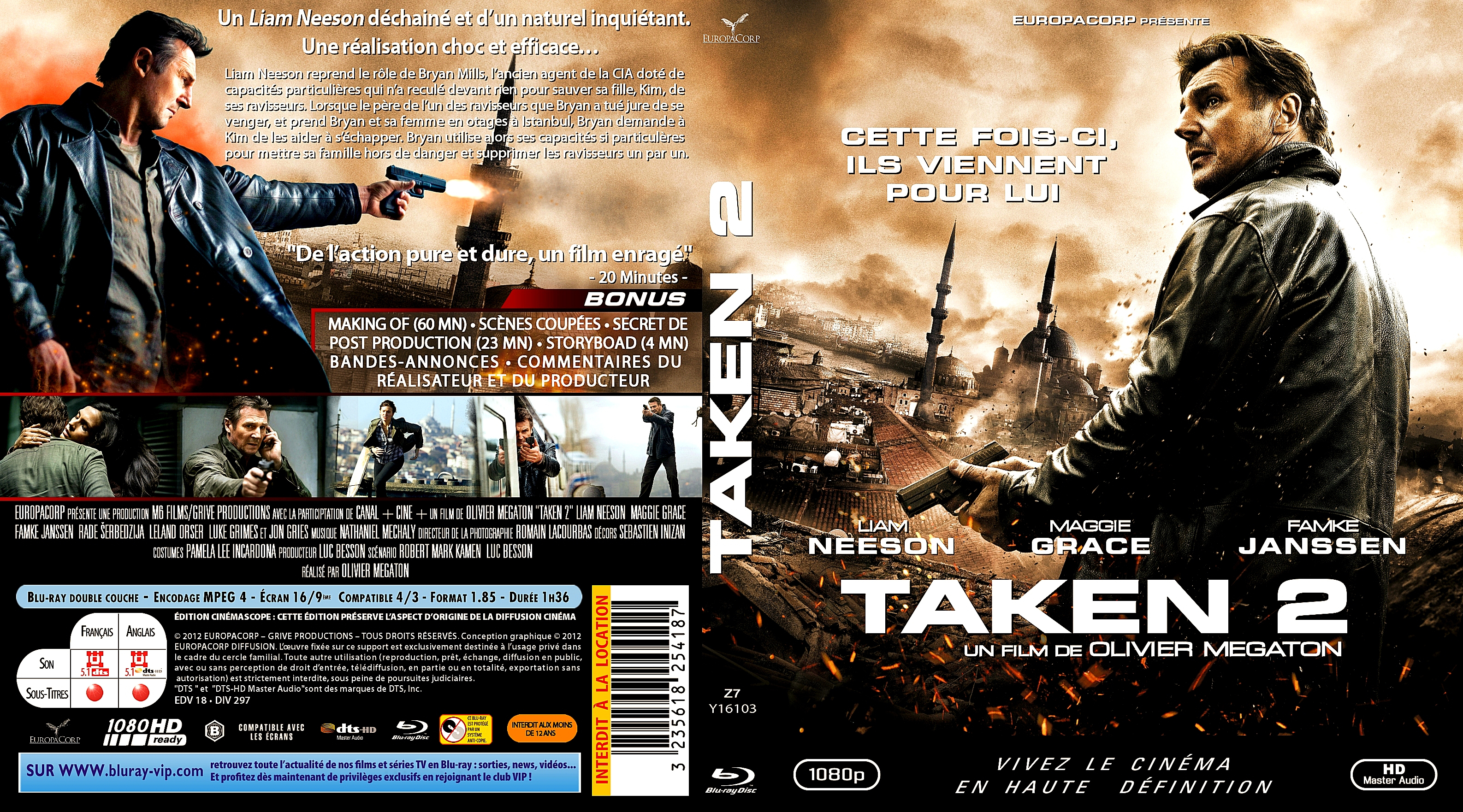 Jaquette DVD Taken 2 custom (BLU-RAY)