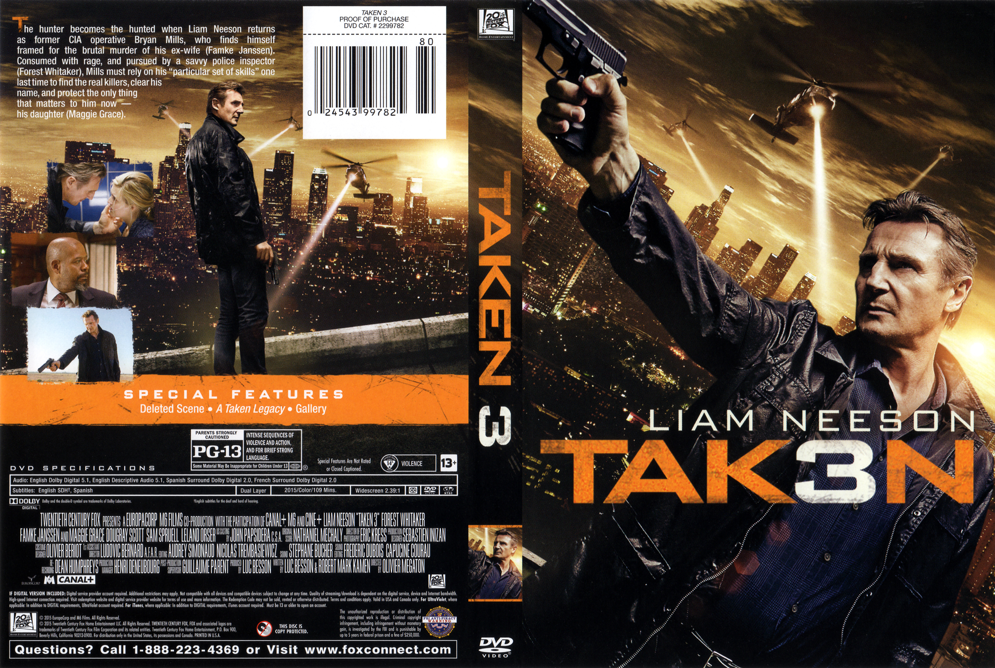 Jaquette DVD Taken 3 Zone 1