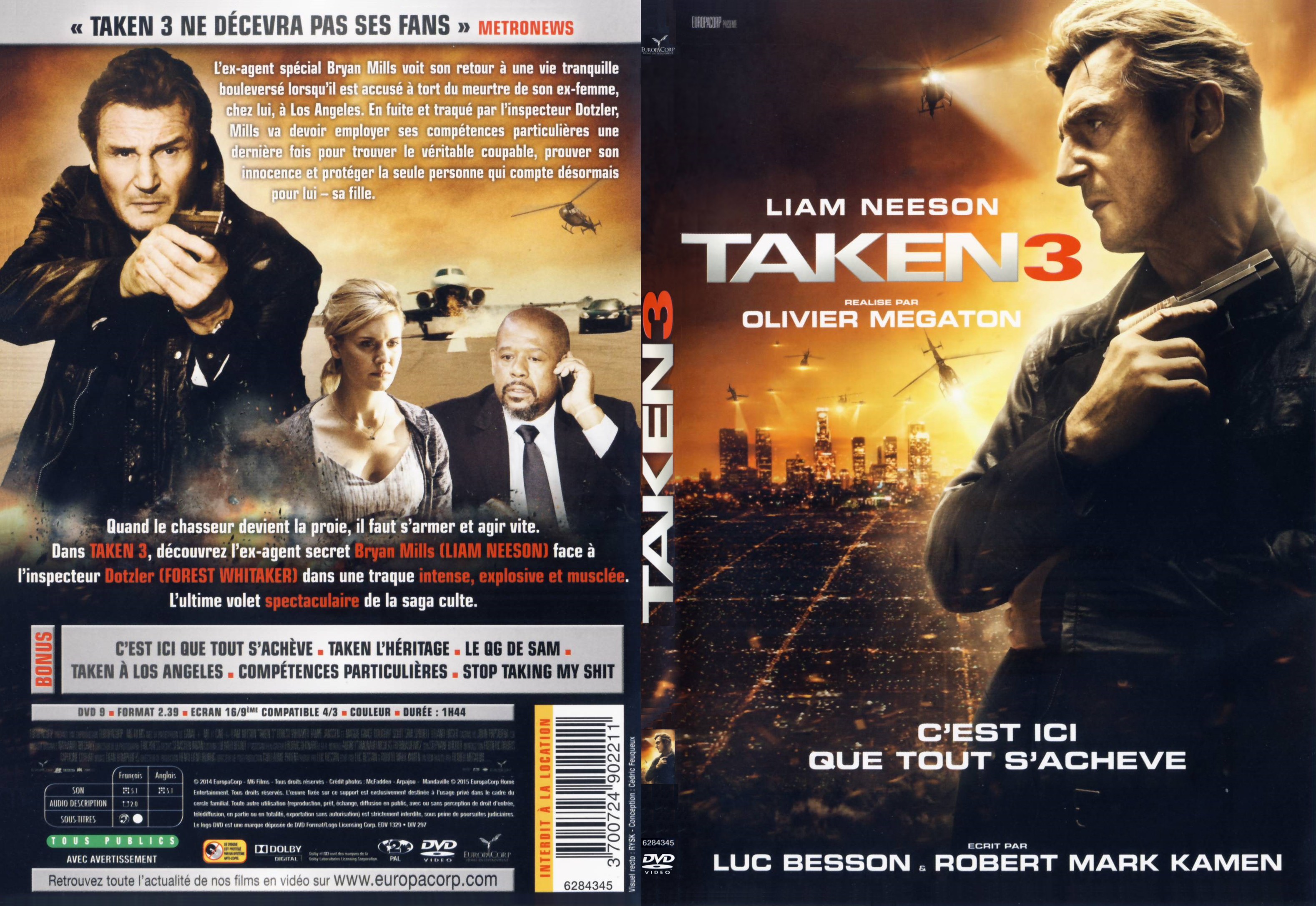 Jaquette DVD Taken 3 - SLIM