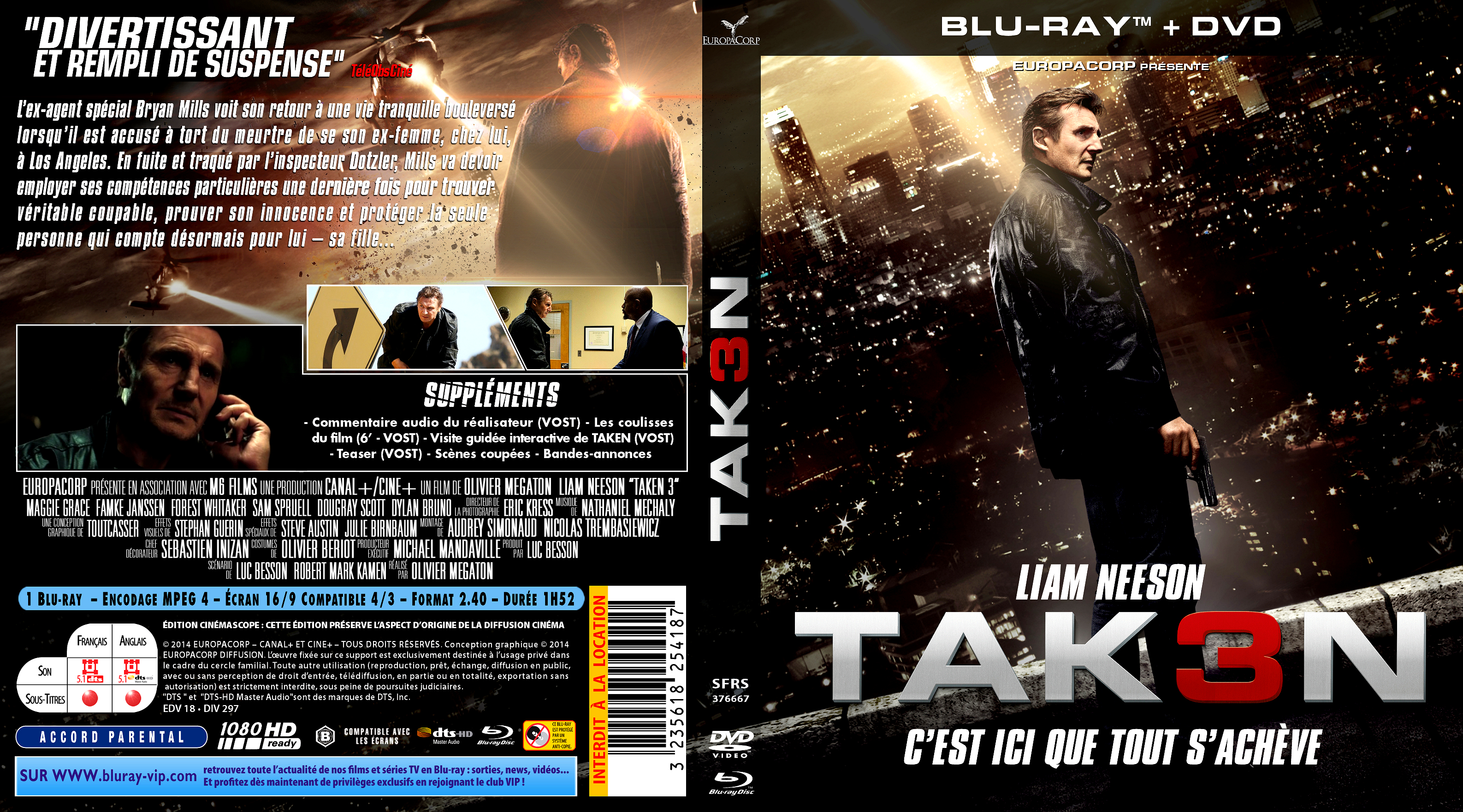 Jaquette DVD Taken 3 custom (BLU-RAY)