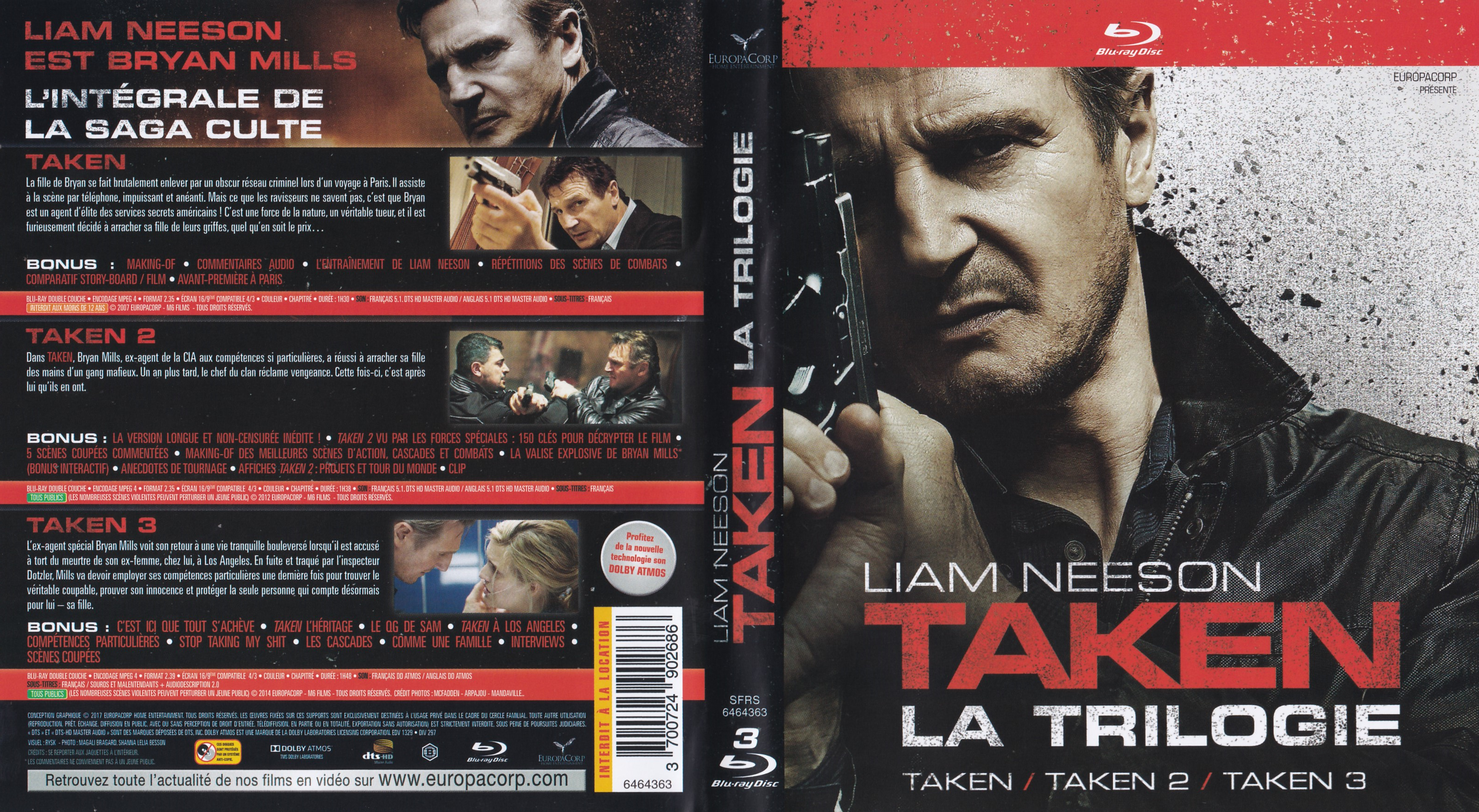 Jaquette DVD Taken Trilogie (BLU-RAY)