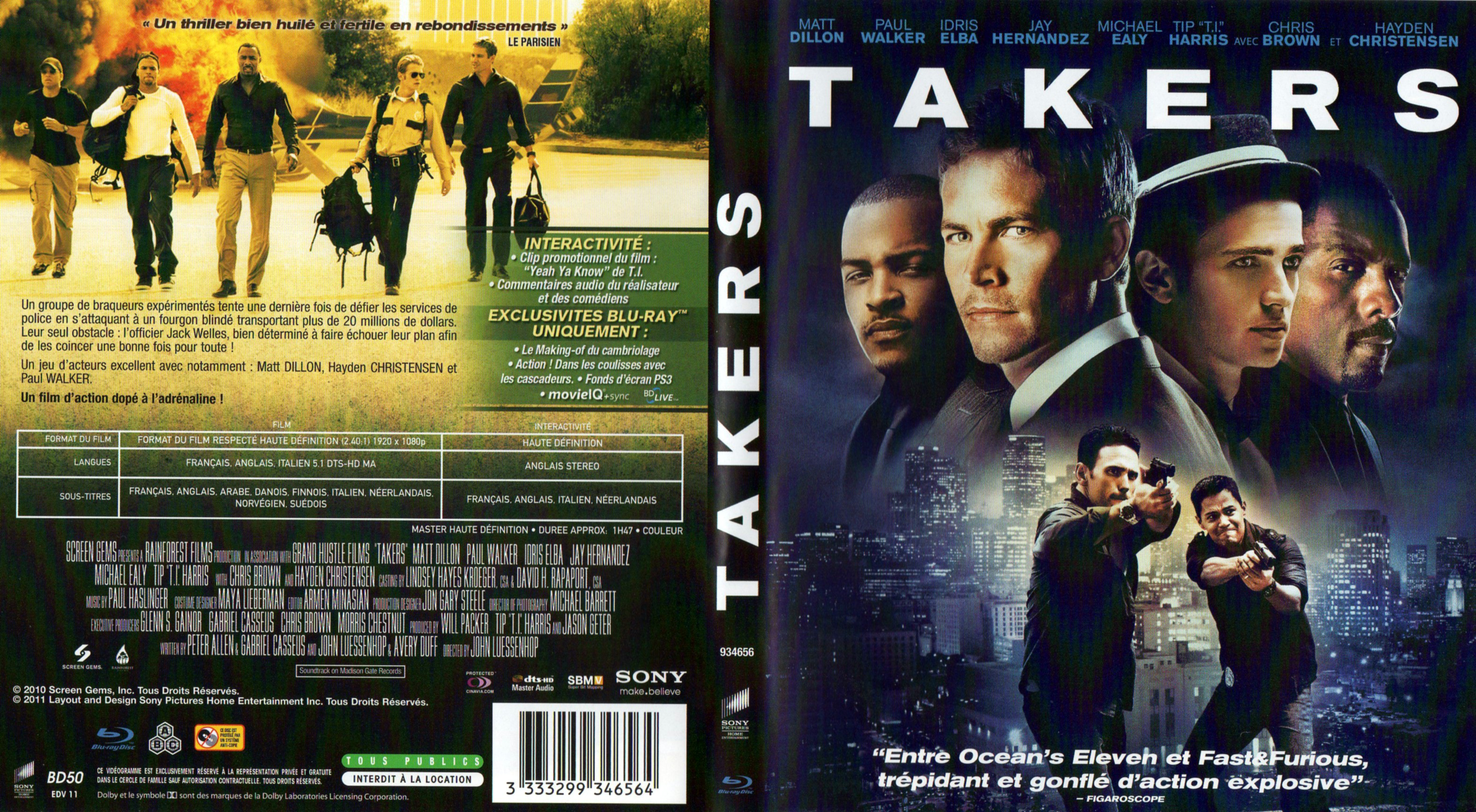 Jaquette DVD Takers (BLU-RAY)