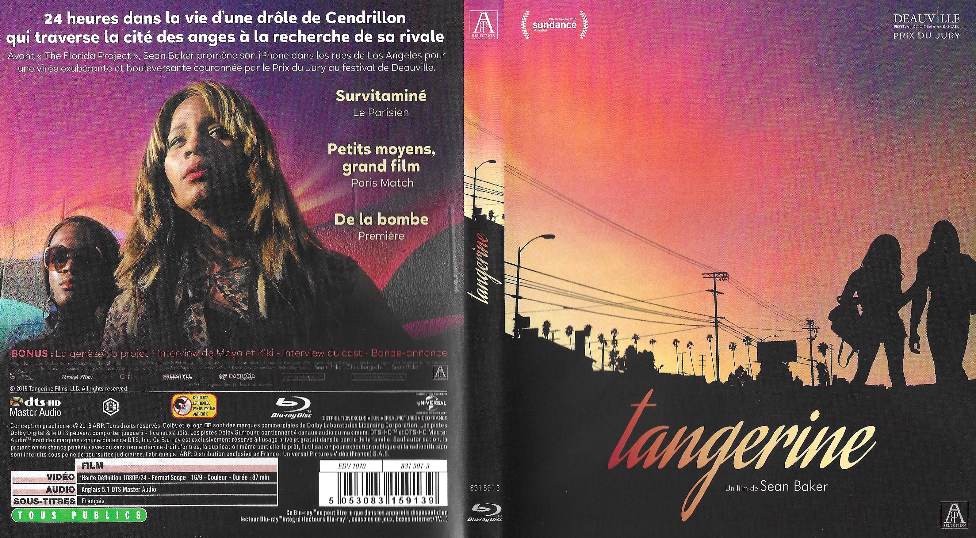 Jaquette DVD Tangerine (BLU-RAY)