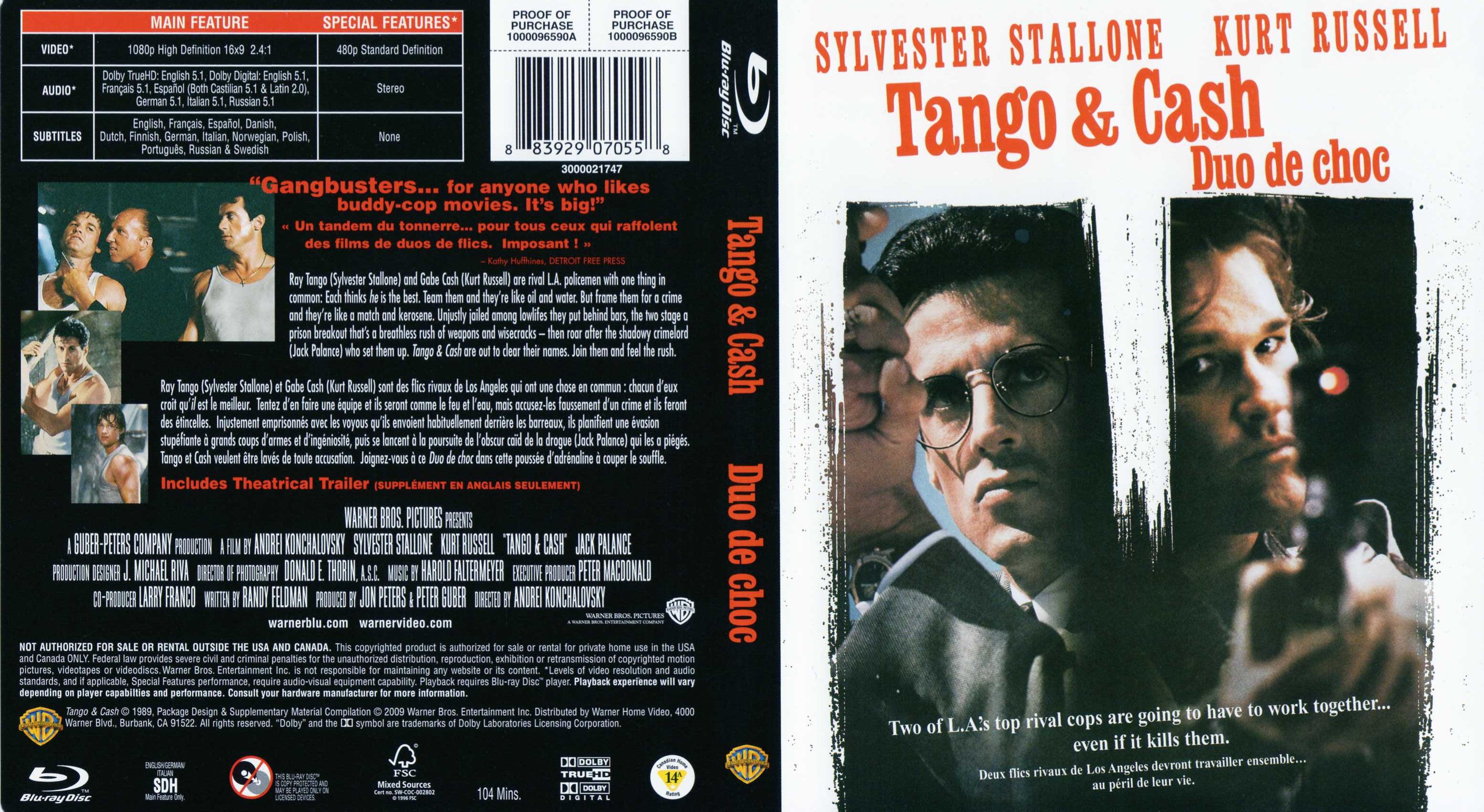 Jaquette DVD Tango et Cash Zone 1 (BLU-RAY)