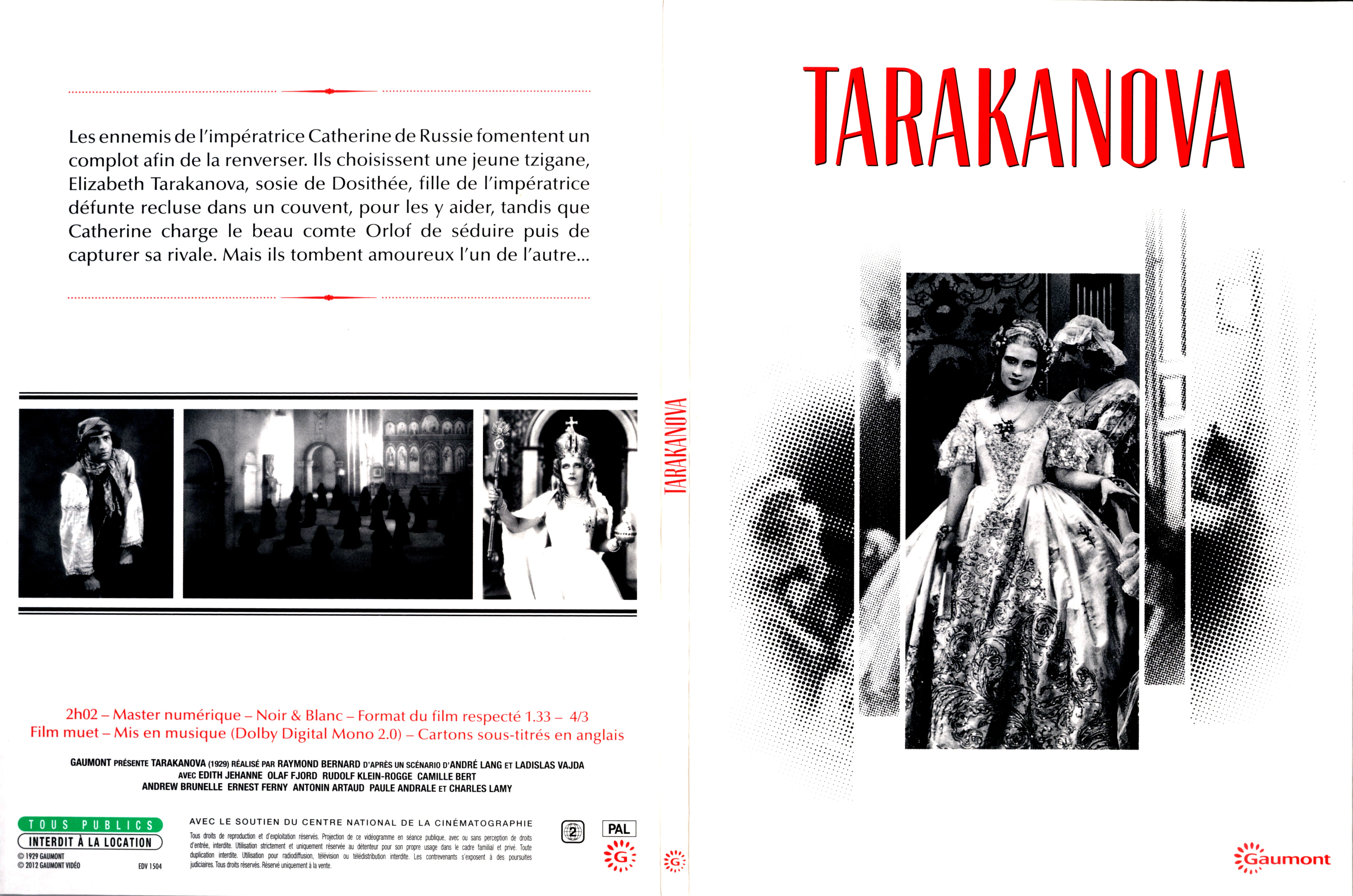 Jaquette DVD Tarakanova - SLIM