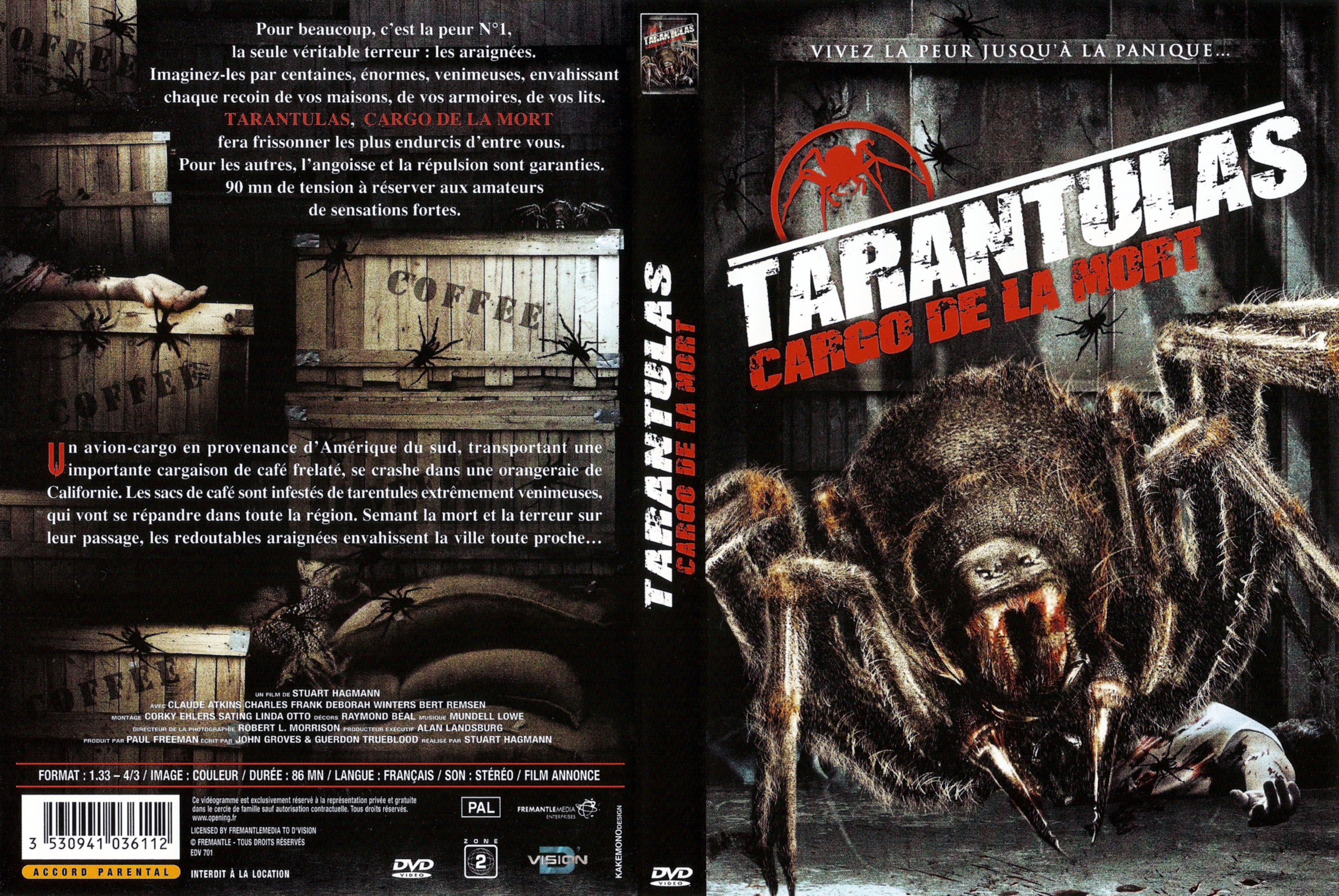 Jaquette DVD Tarantulas cargo de la mort