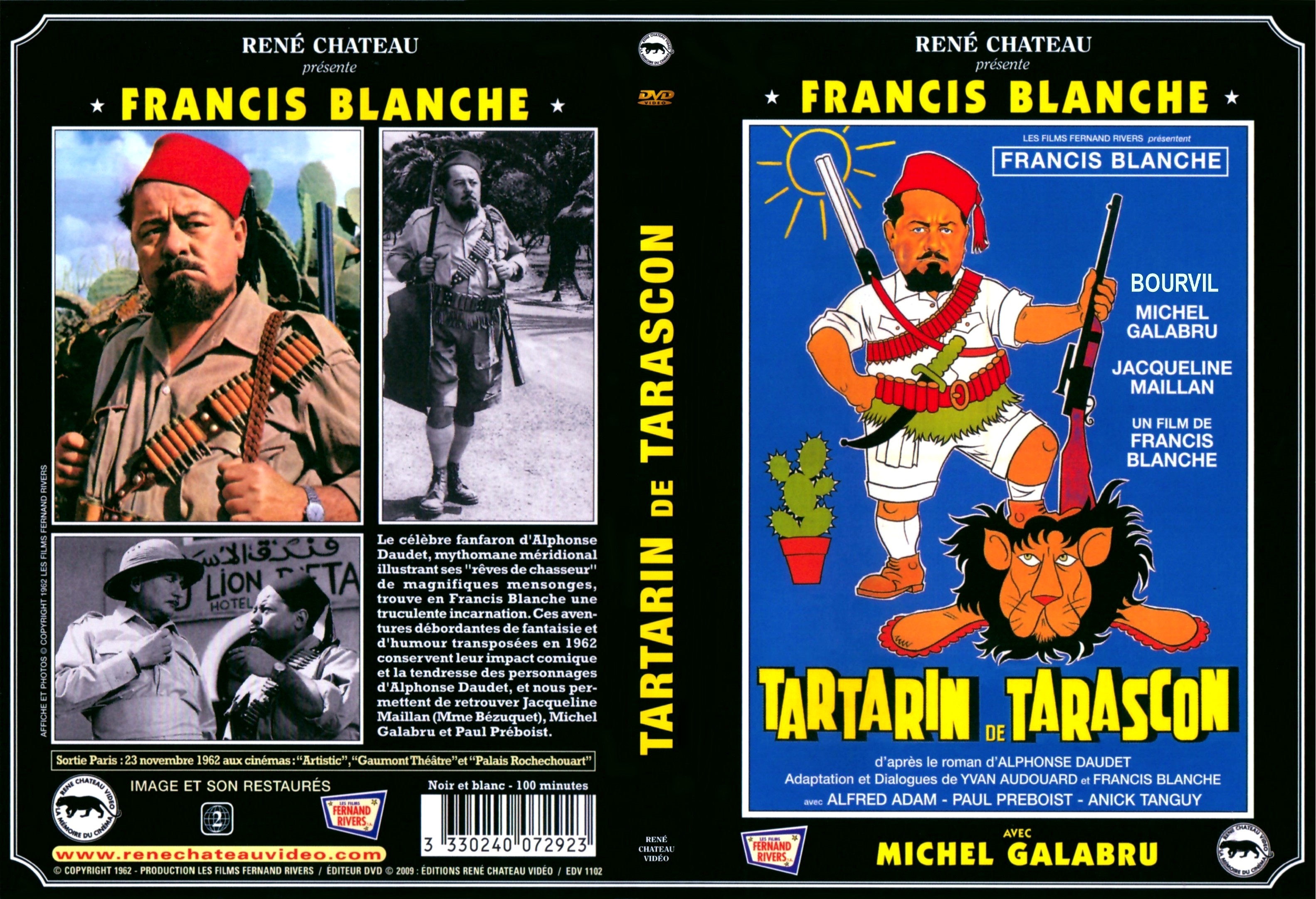 Jaquette DVD Tartarin de tarascon (1962) - SLIM