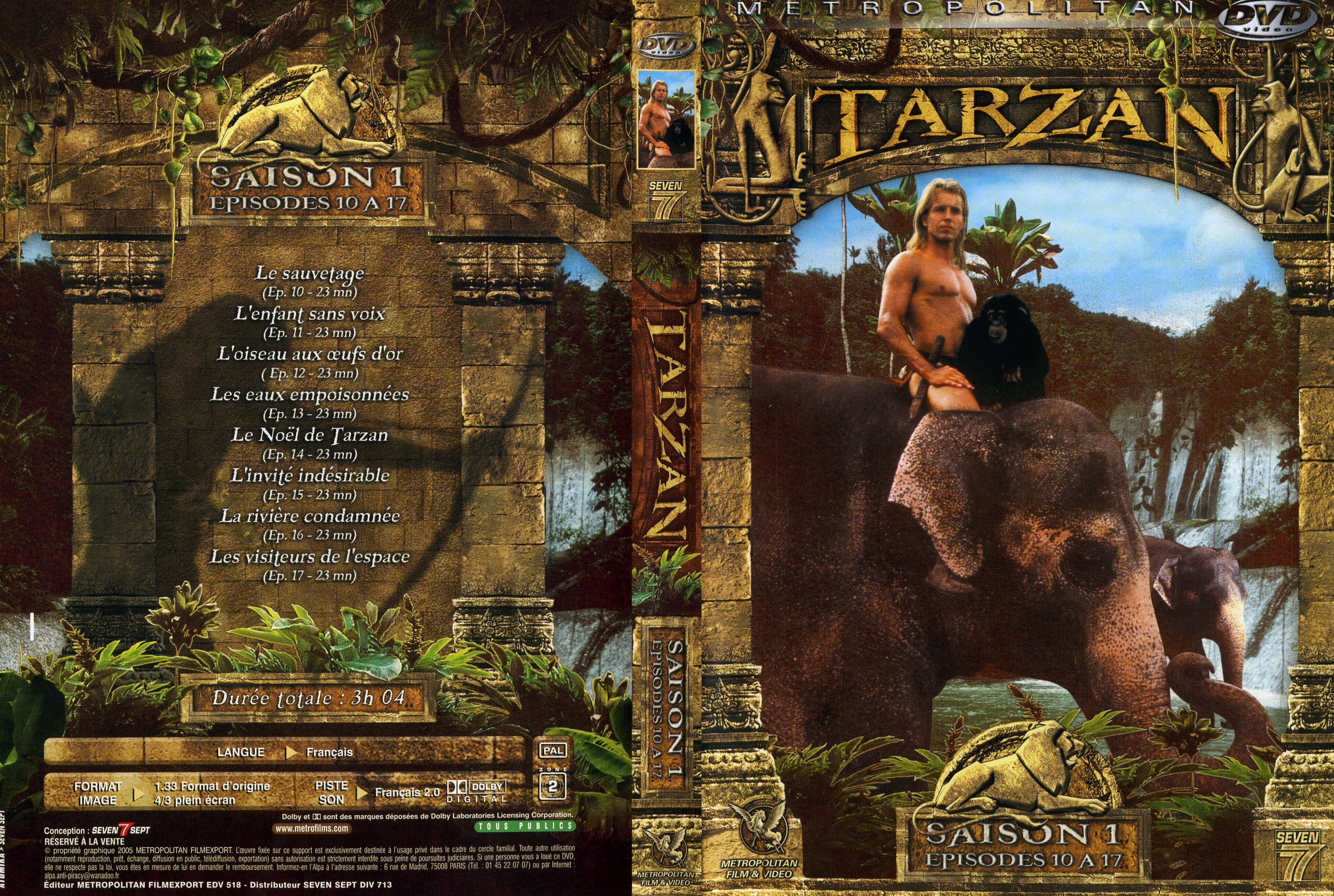 Jaquette DVD Tarzan Saison 1 DVD 2