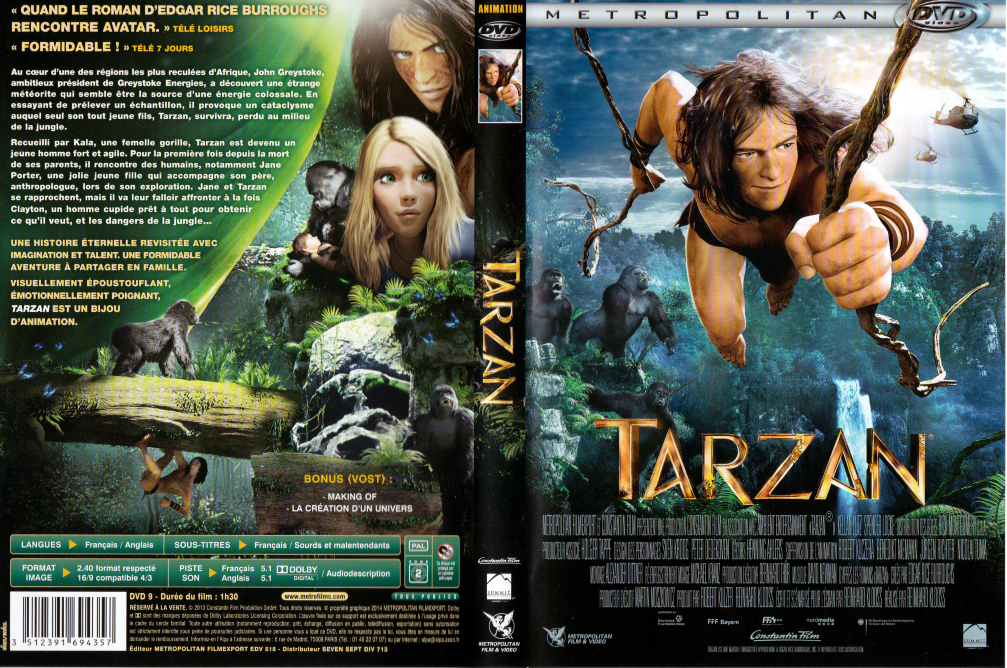 Jaquette DVD Tarzan (2014)