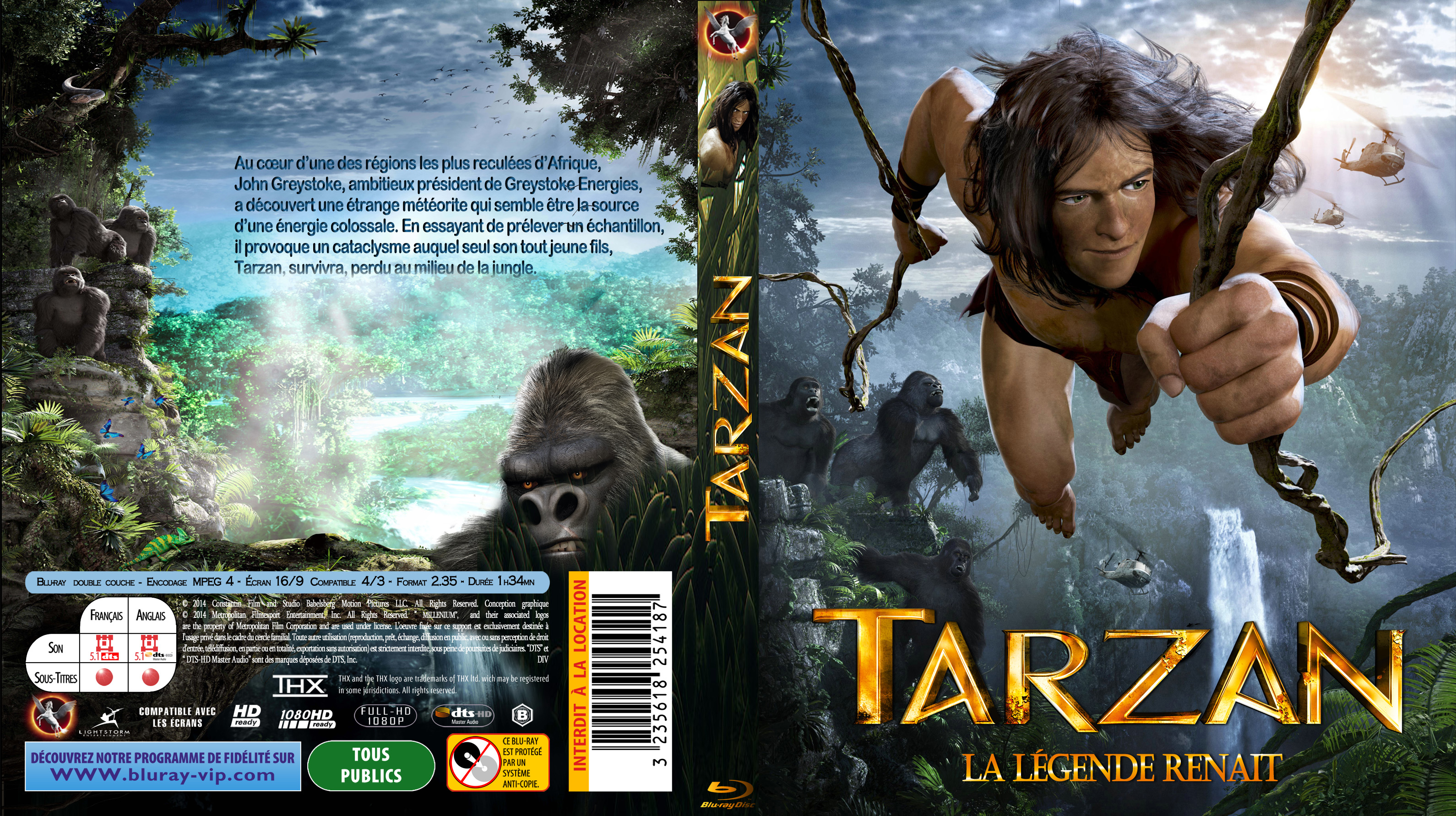 Jaquette DVD Tarzan (2014) custom (BLU-RAY)