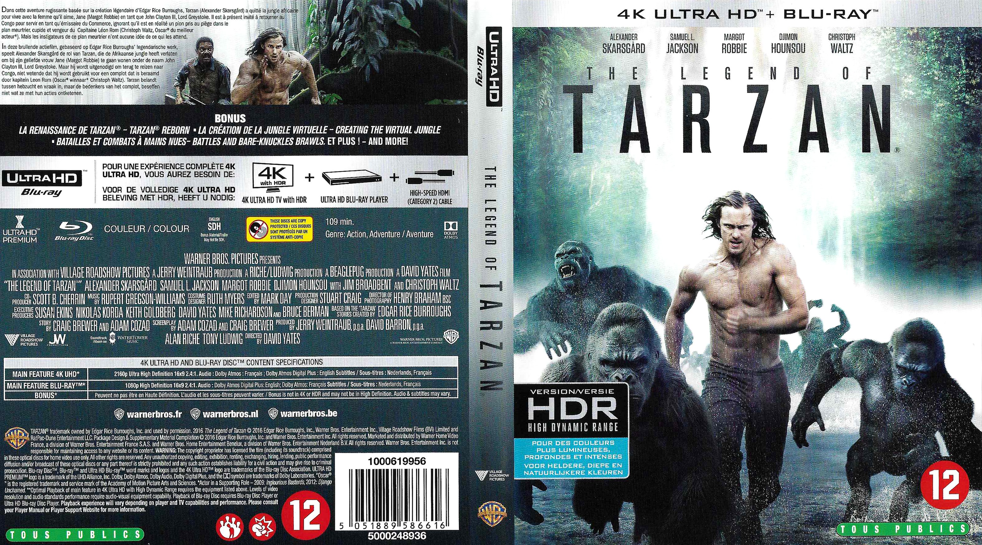 Jaquette DVD Tarzan (2016) 4K (BLU-RAY)