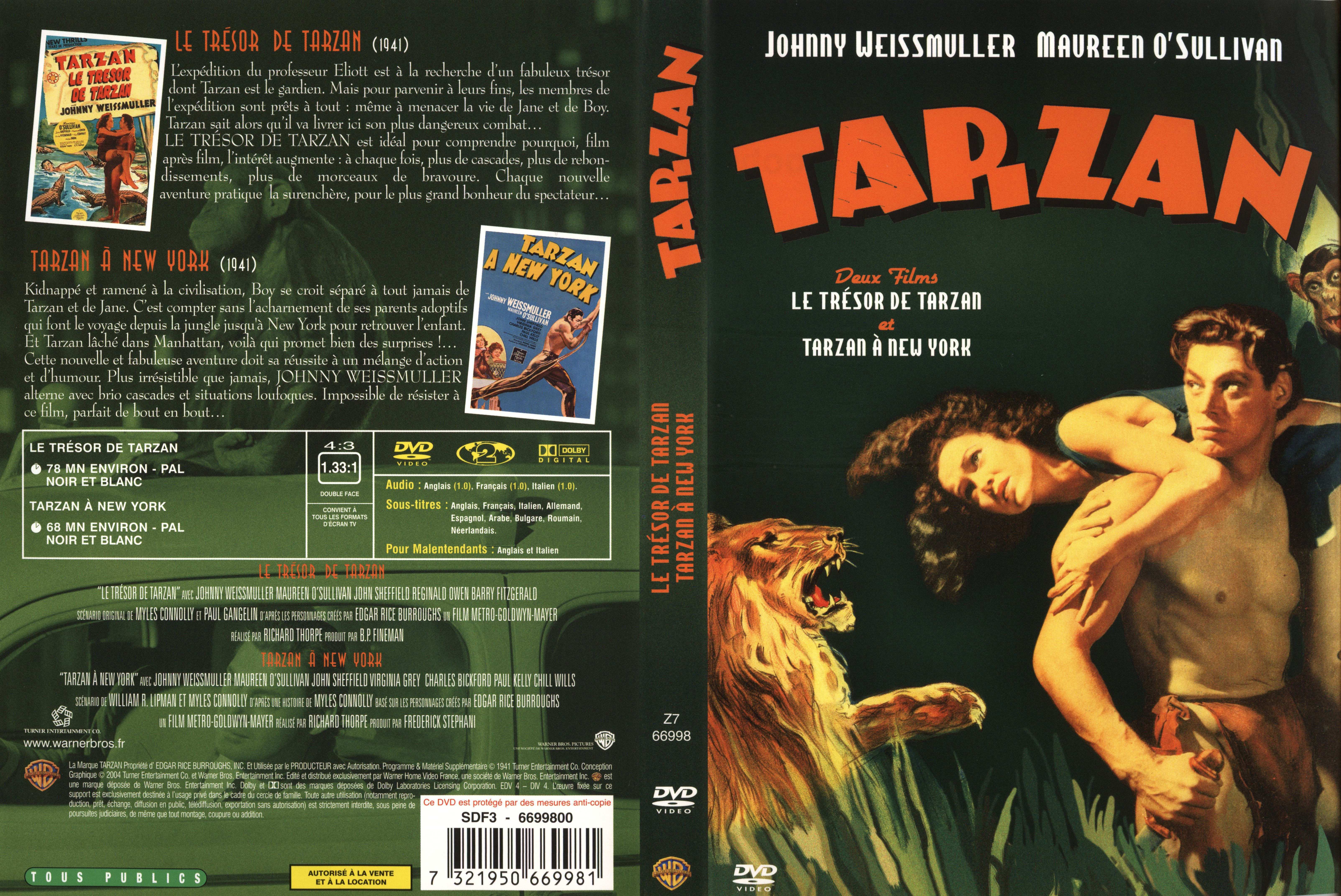 Jaquette DVD de Tarzan - Le trésor de tarzan - les aventures de tarzan - Les Aventures De Tarzan à New York