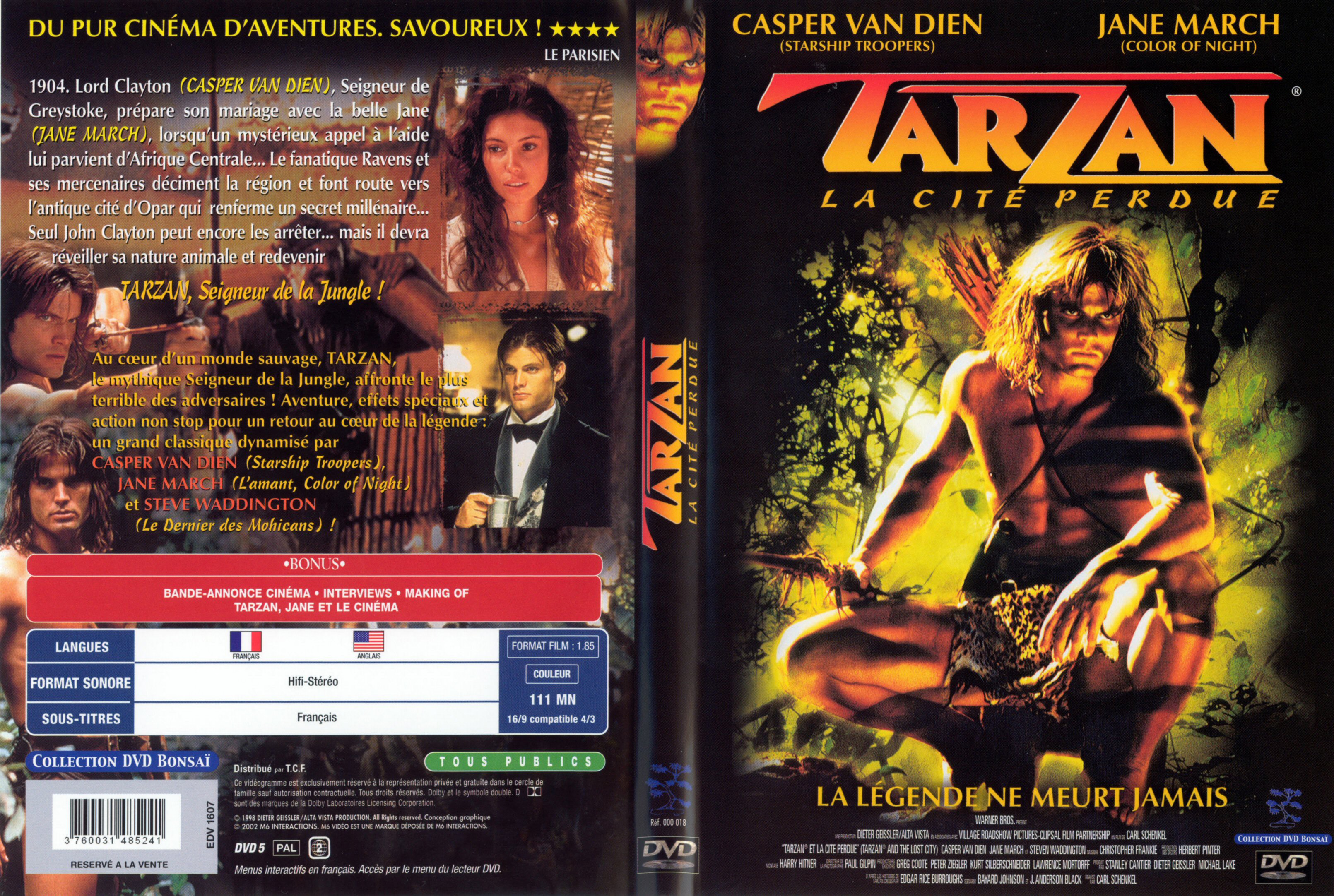 Jaquette DVD Tarzan la cit perdue