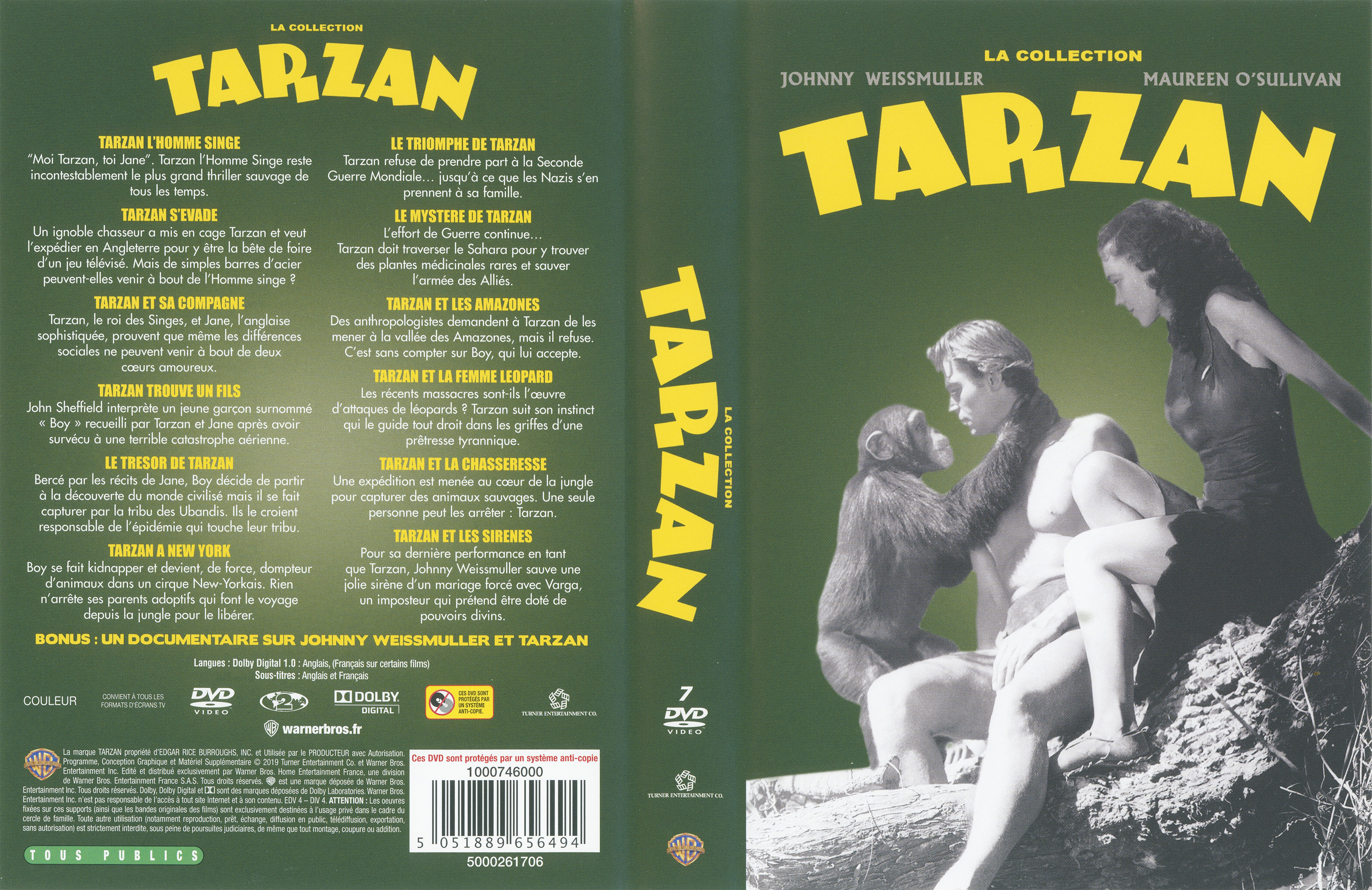 Jaquette DVD Tarzan la collection