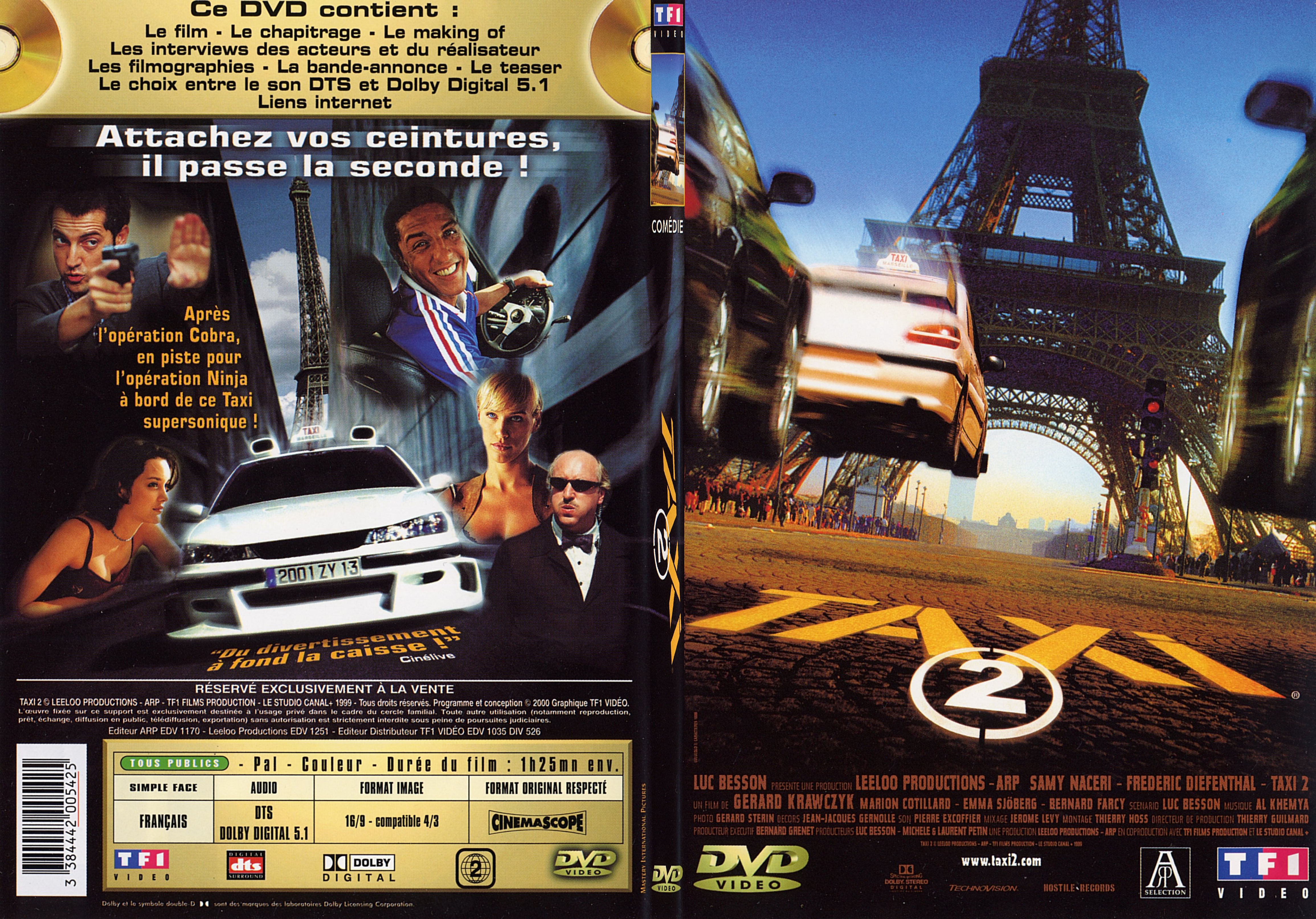 Jaquette DVD Taxi 2 - SLIM