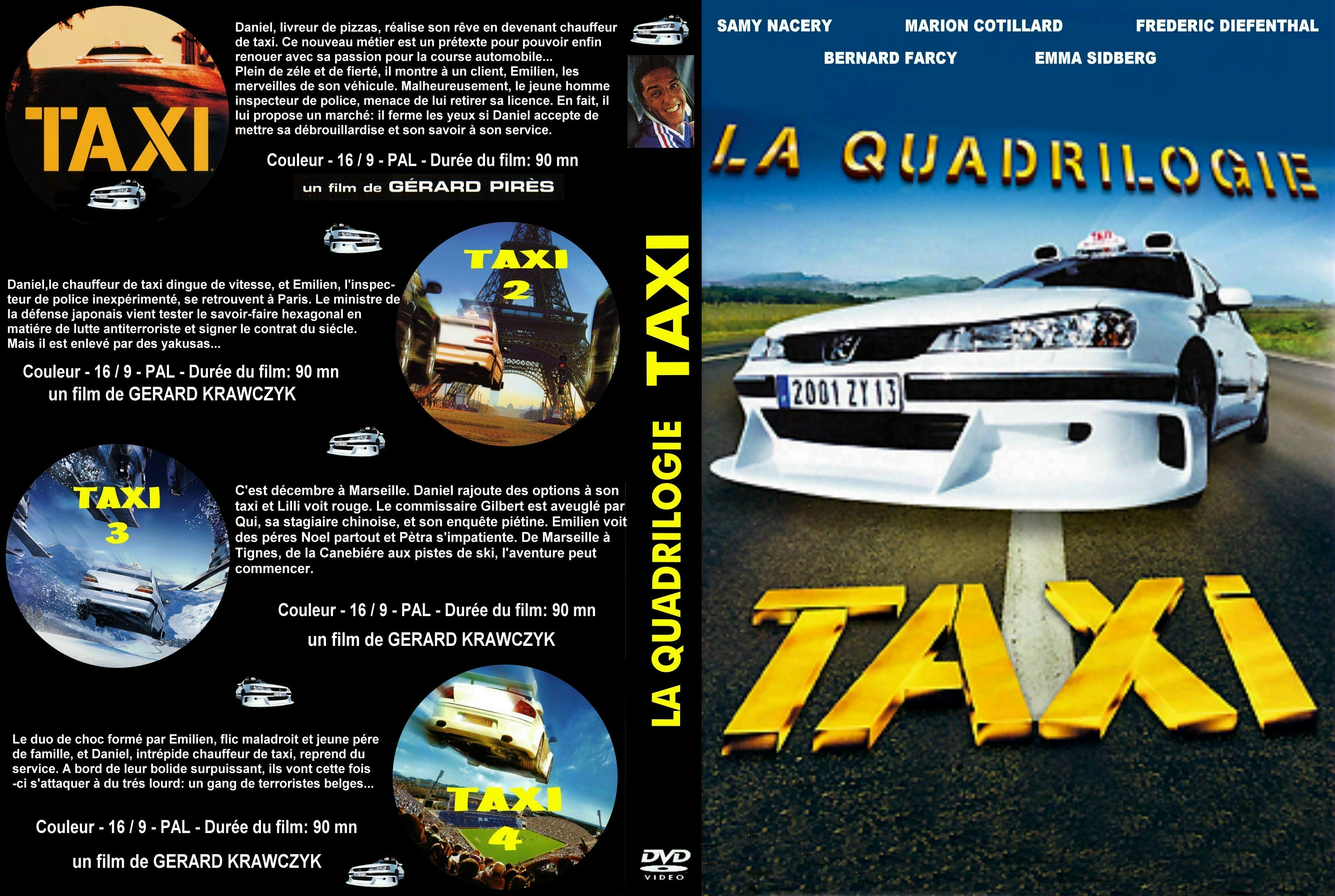 Jaquette DVD Taxi Quadrilogie custom