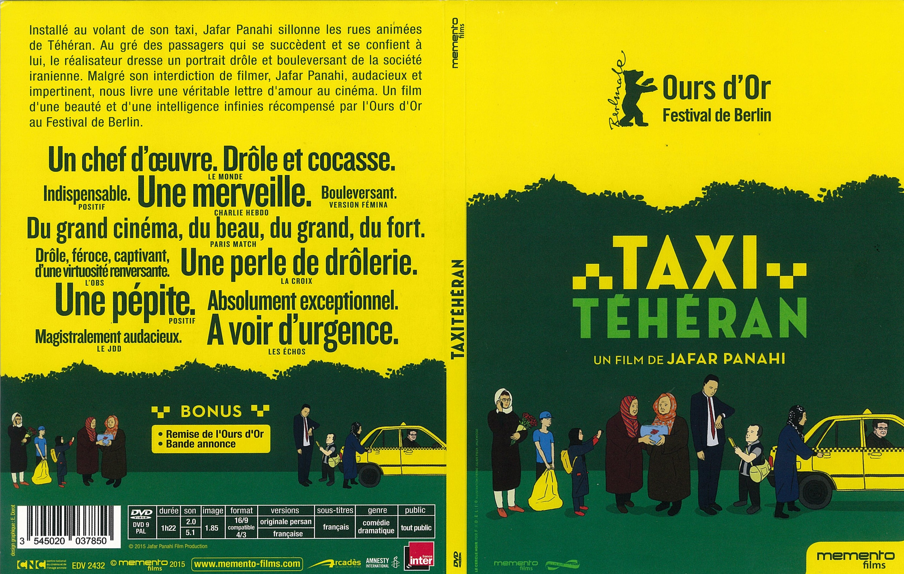 Jaquette DVD Taxi Thran