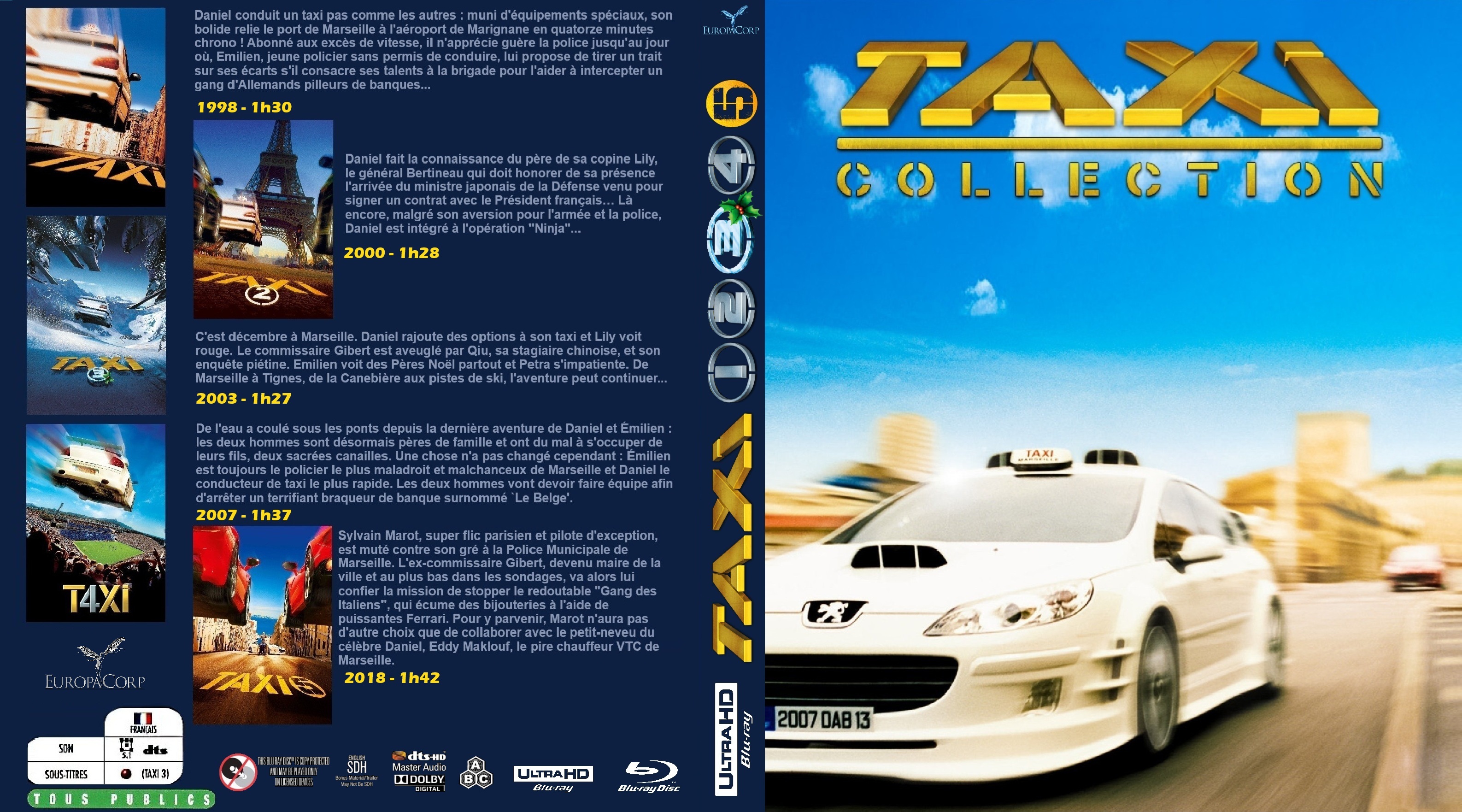 Jaquette DVD Taxi collection 4K custom (BLU-RAY)