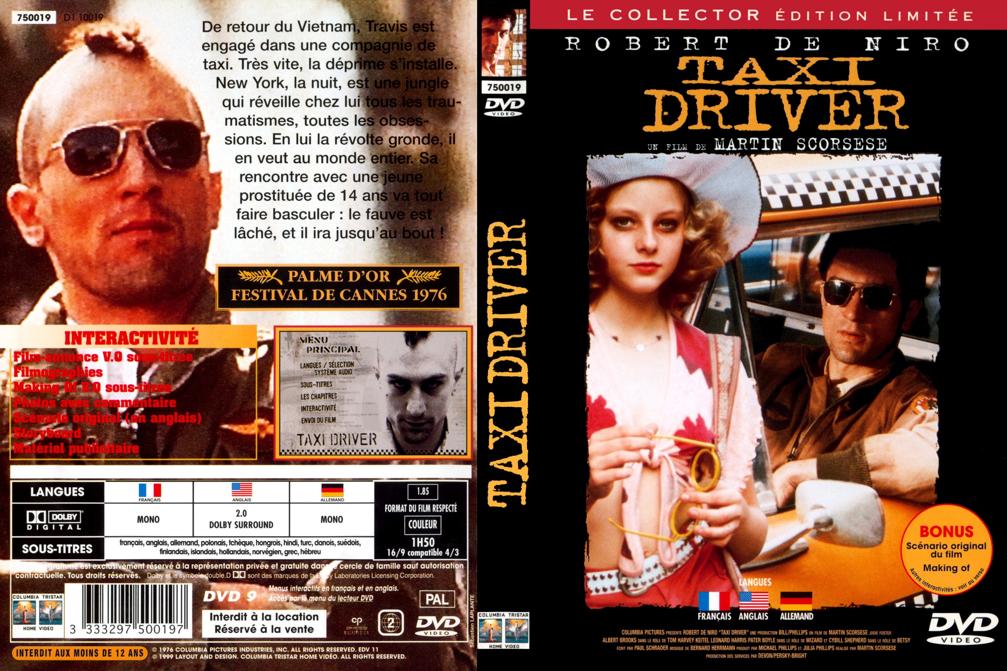 Jaquette DVD Taxi driver