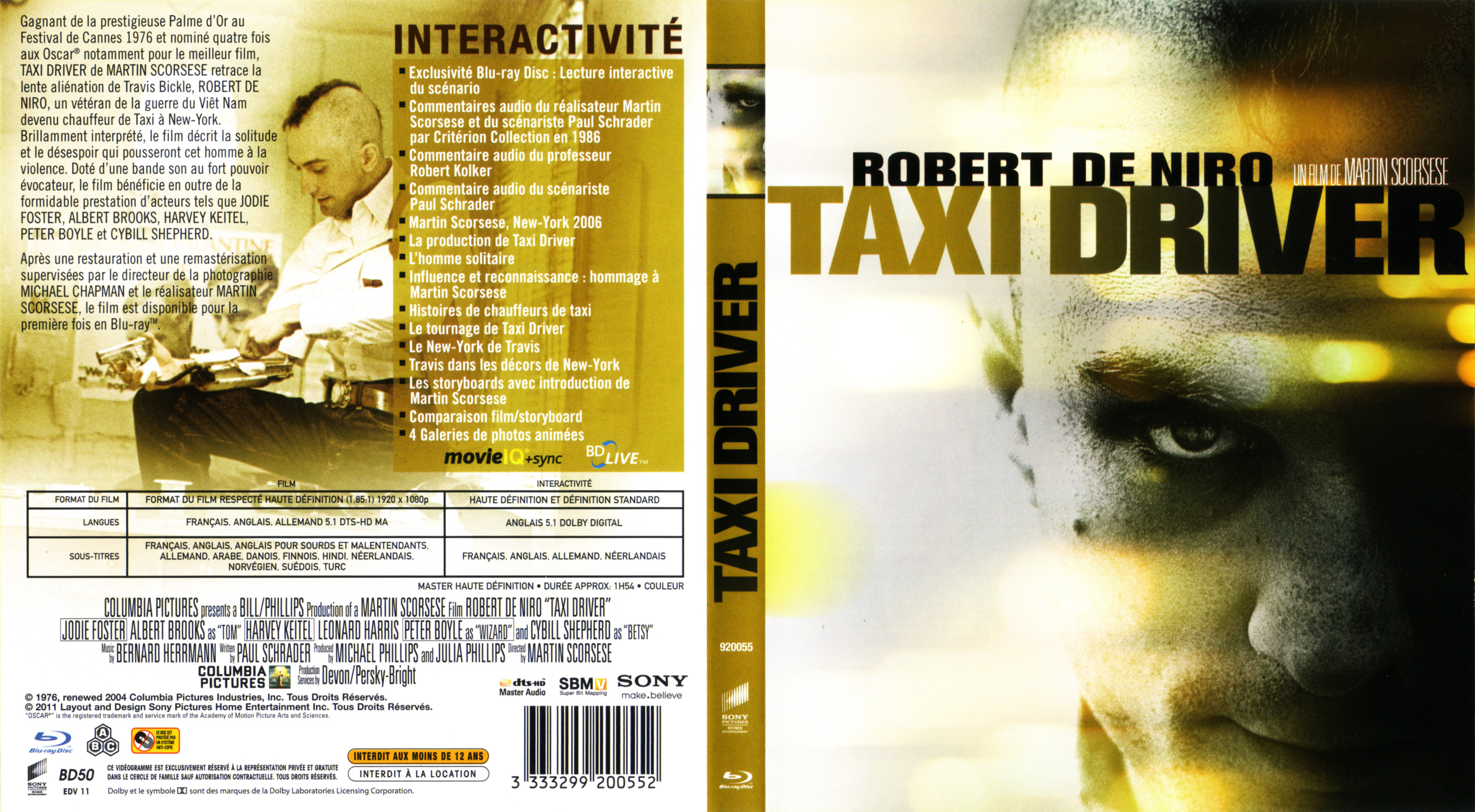 Jaquette DVD Taxi driver (BLU-RAY)