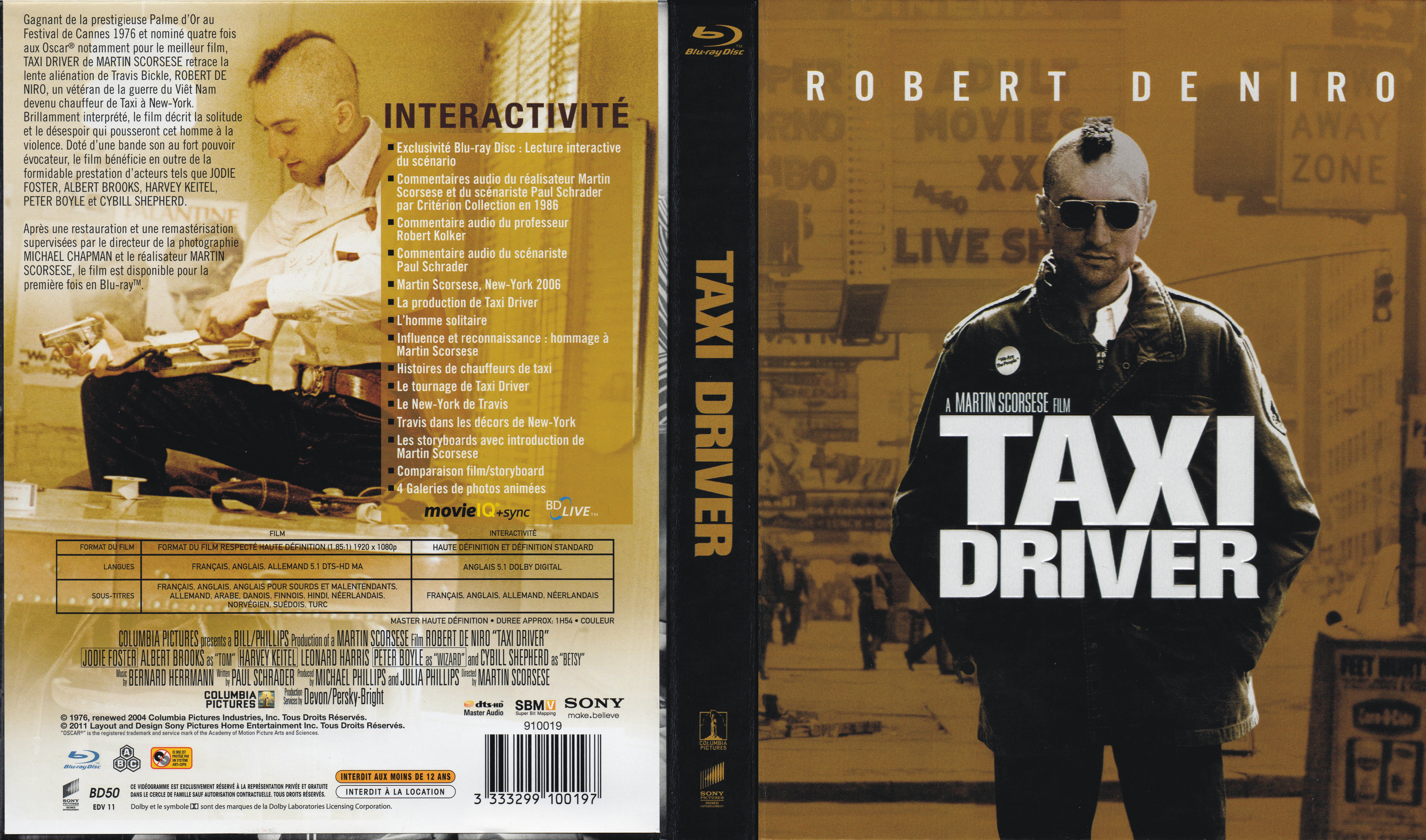 Jaquette DVD Taxi driver (BLU-RAY) v2