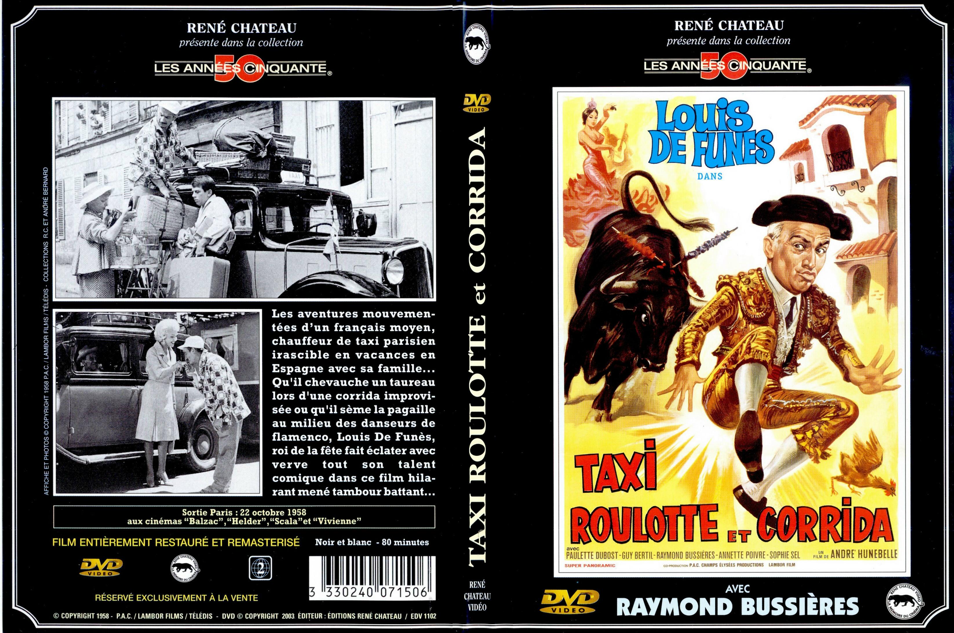 Jaquette DVD Taxi roulotte et corrida - SLIM