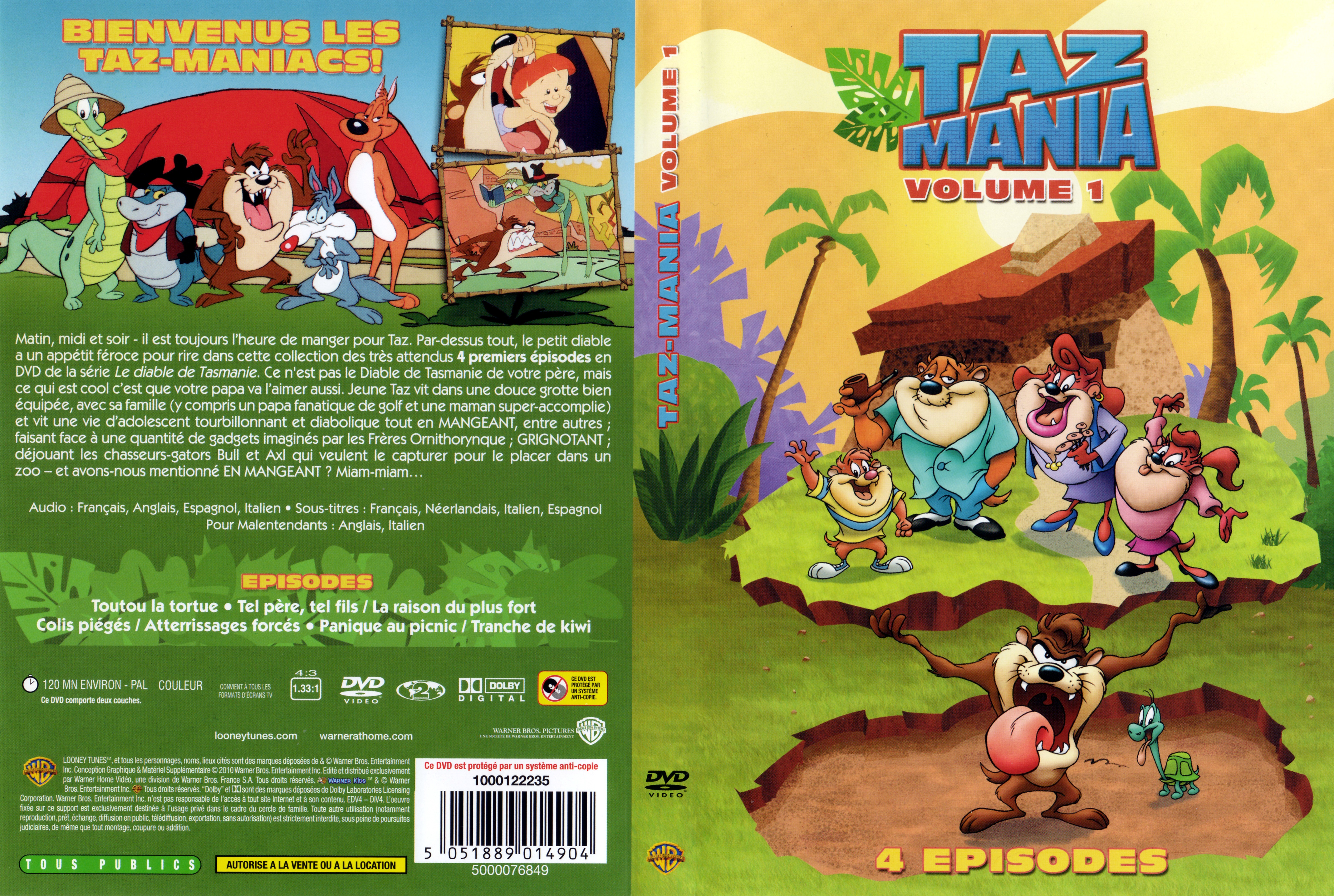 Jaquette DVD Taz mania vol 1