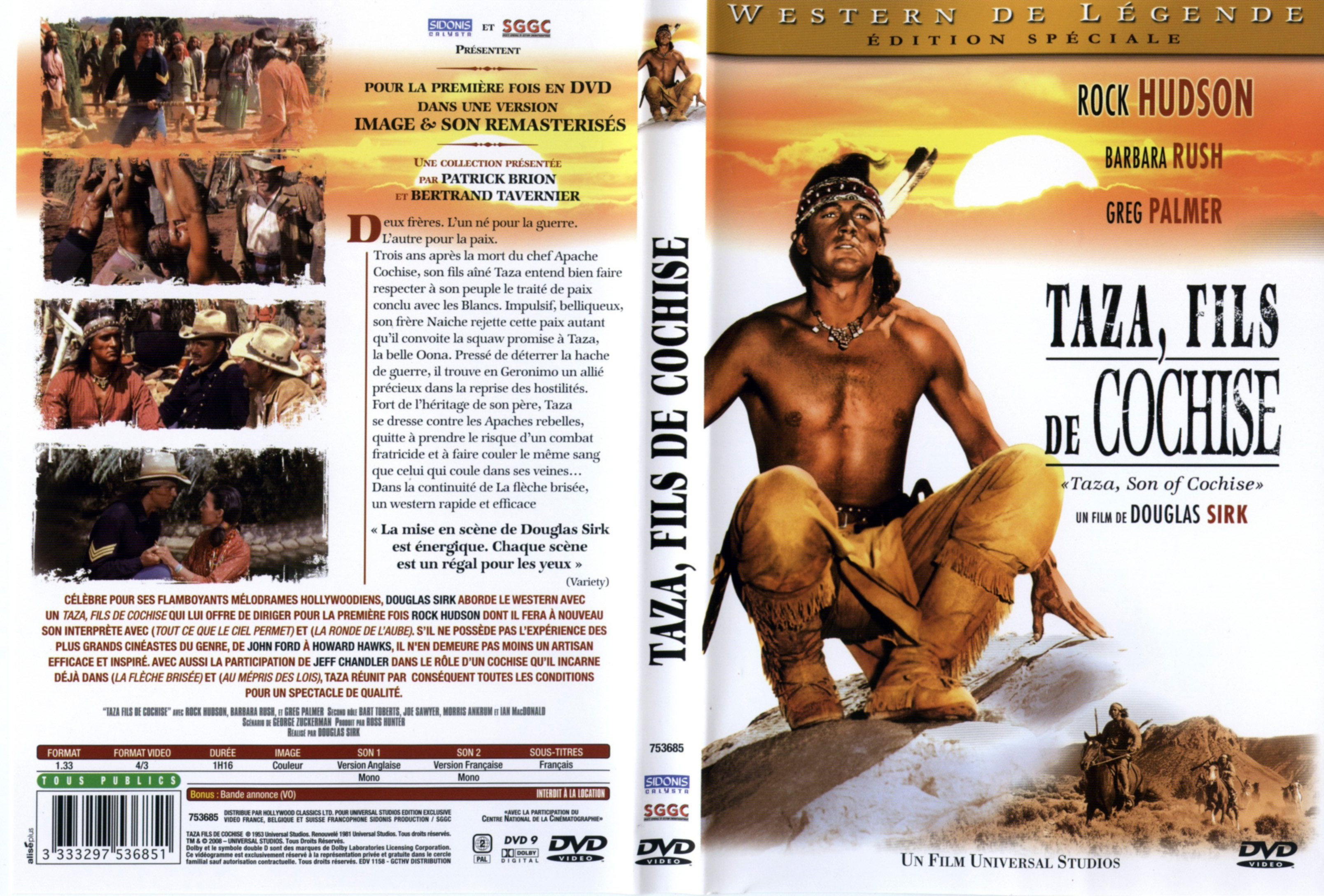 Jaquette DVD Taza fils de Cochise