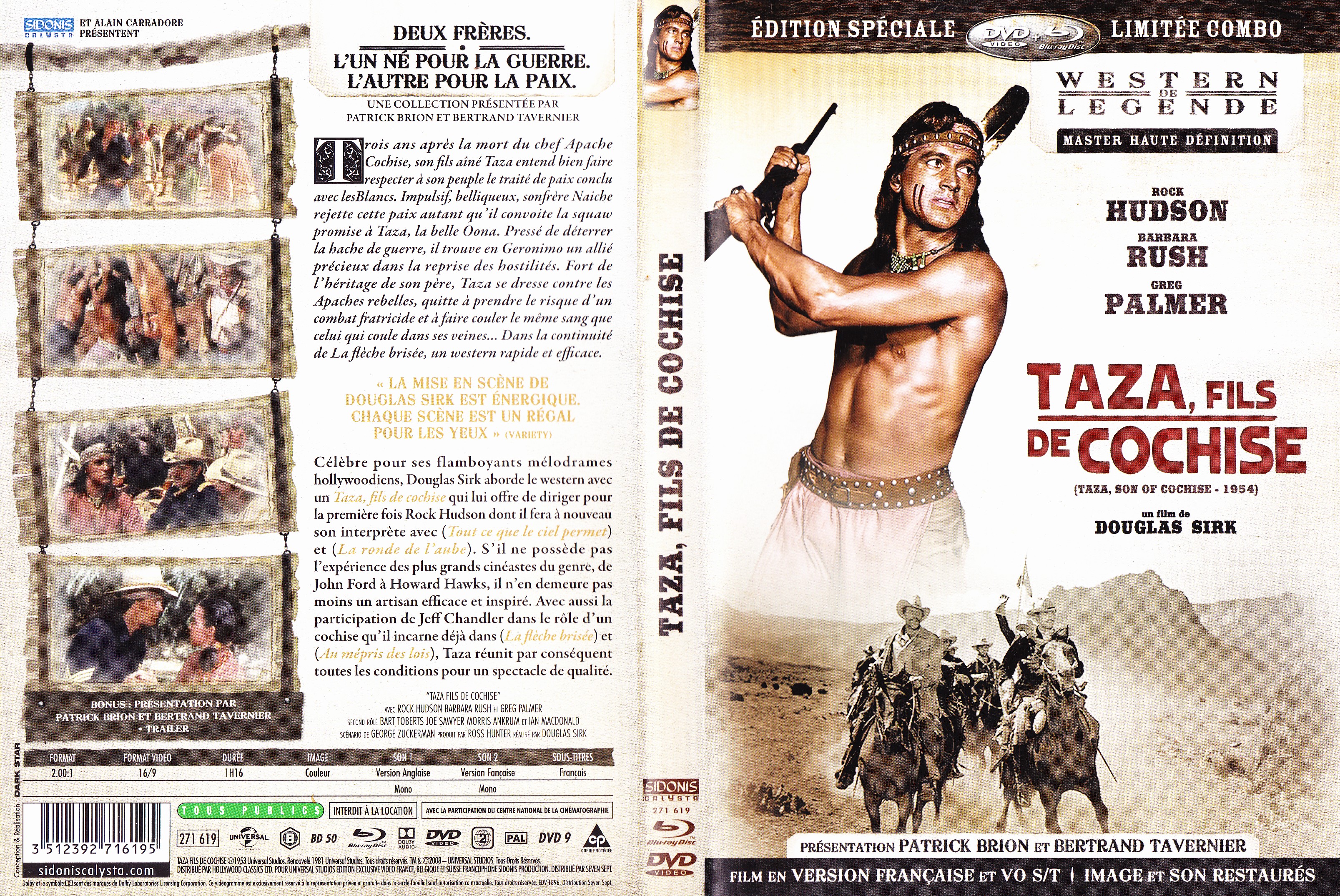 Jaquette DVD Taza fils de Cochise (BLU-RAY)