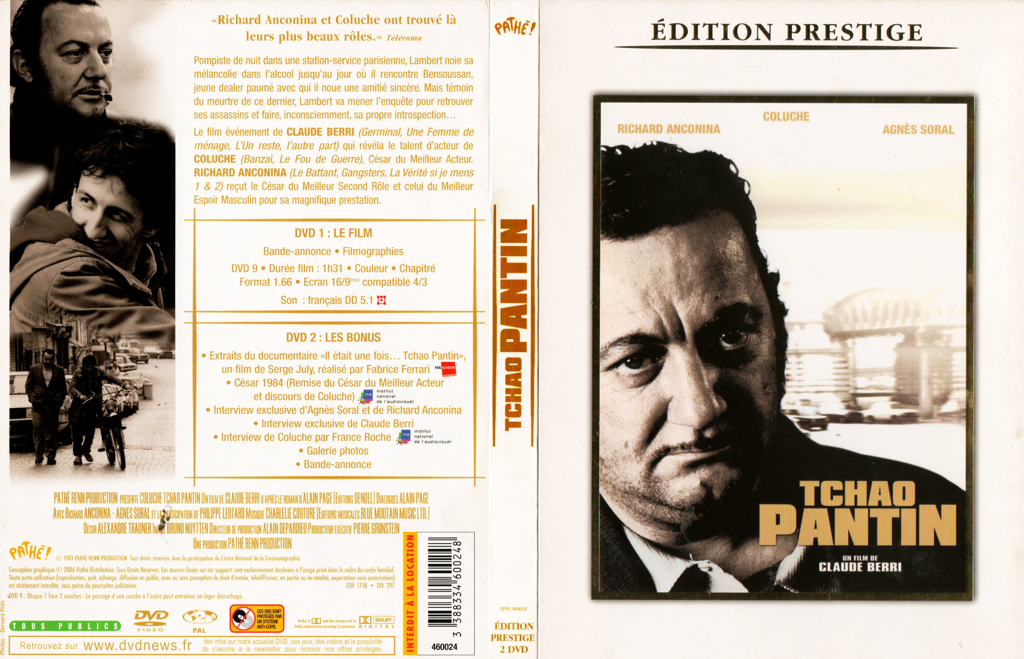 Jaquette DVD Tchao pantin v5