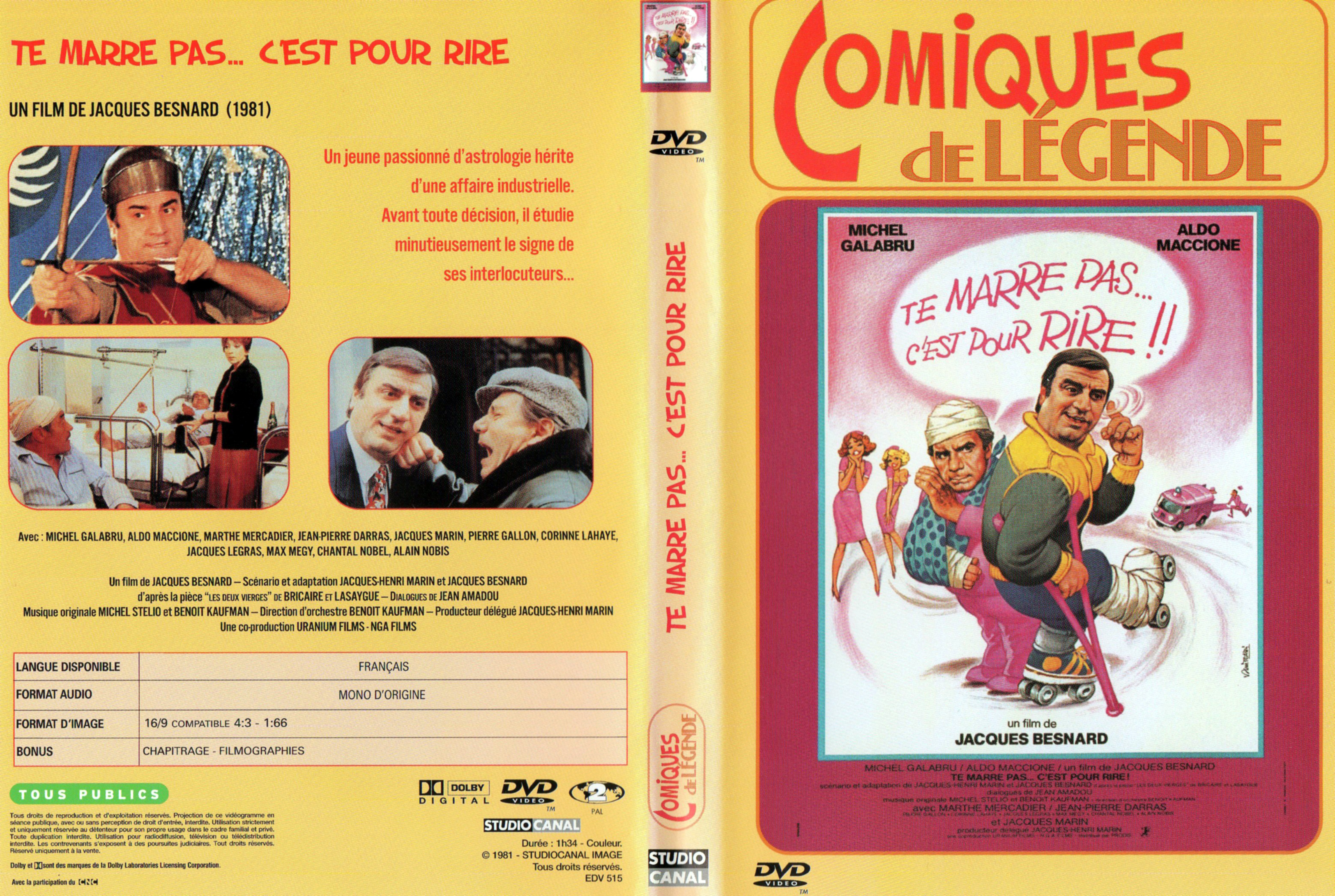 Jaquette DVD Te marre pas c