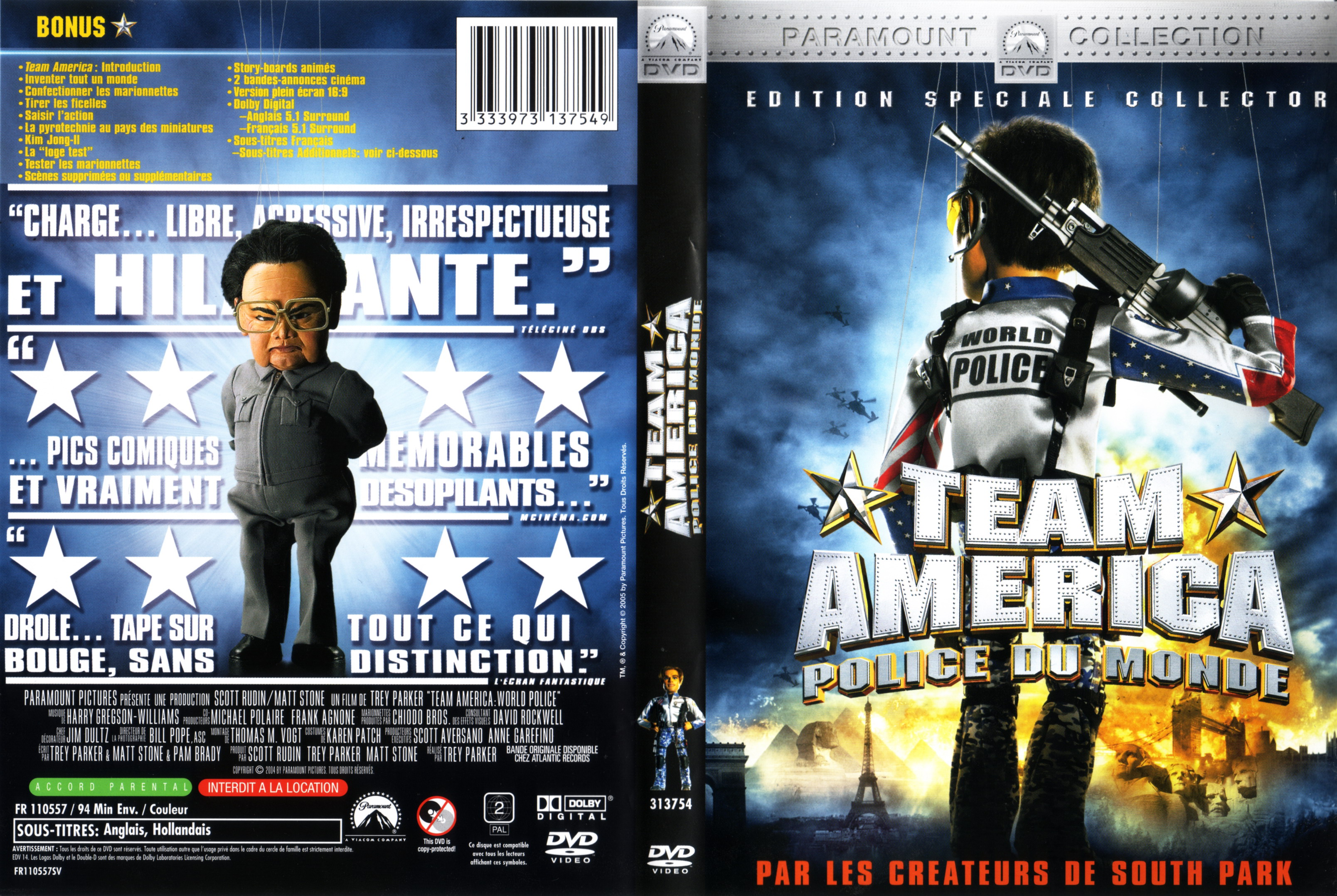 Jaquette DVD Team america