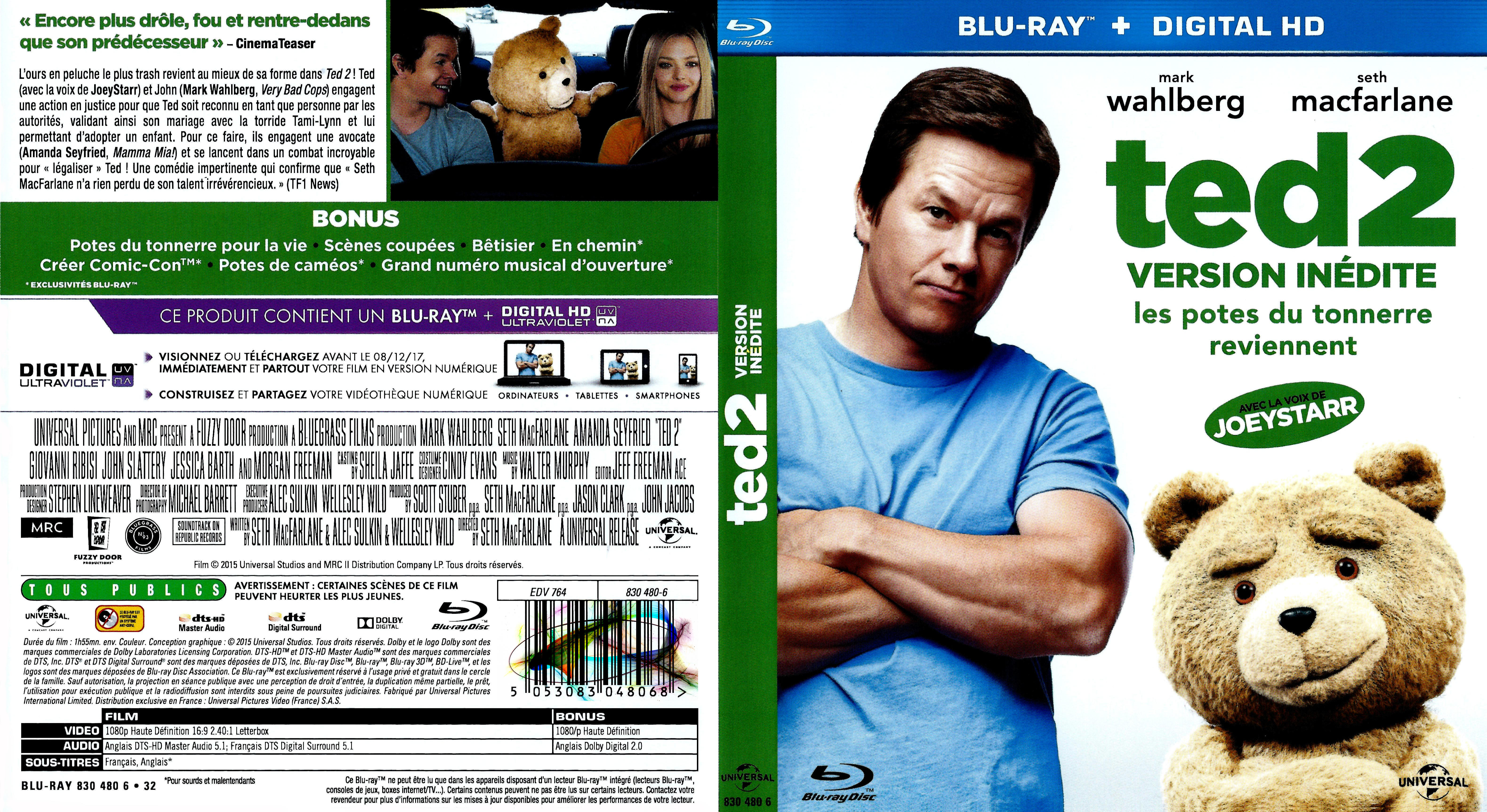 Jaquette DVD Ted 2 (BLU-RAY)