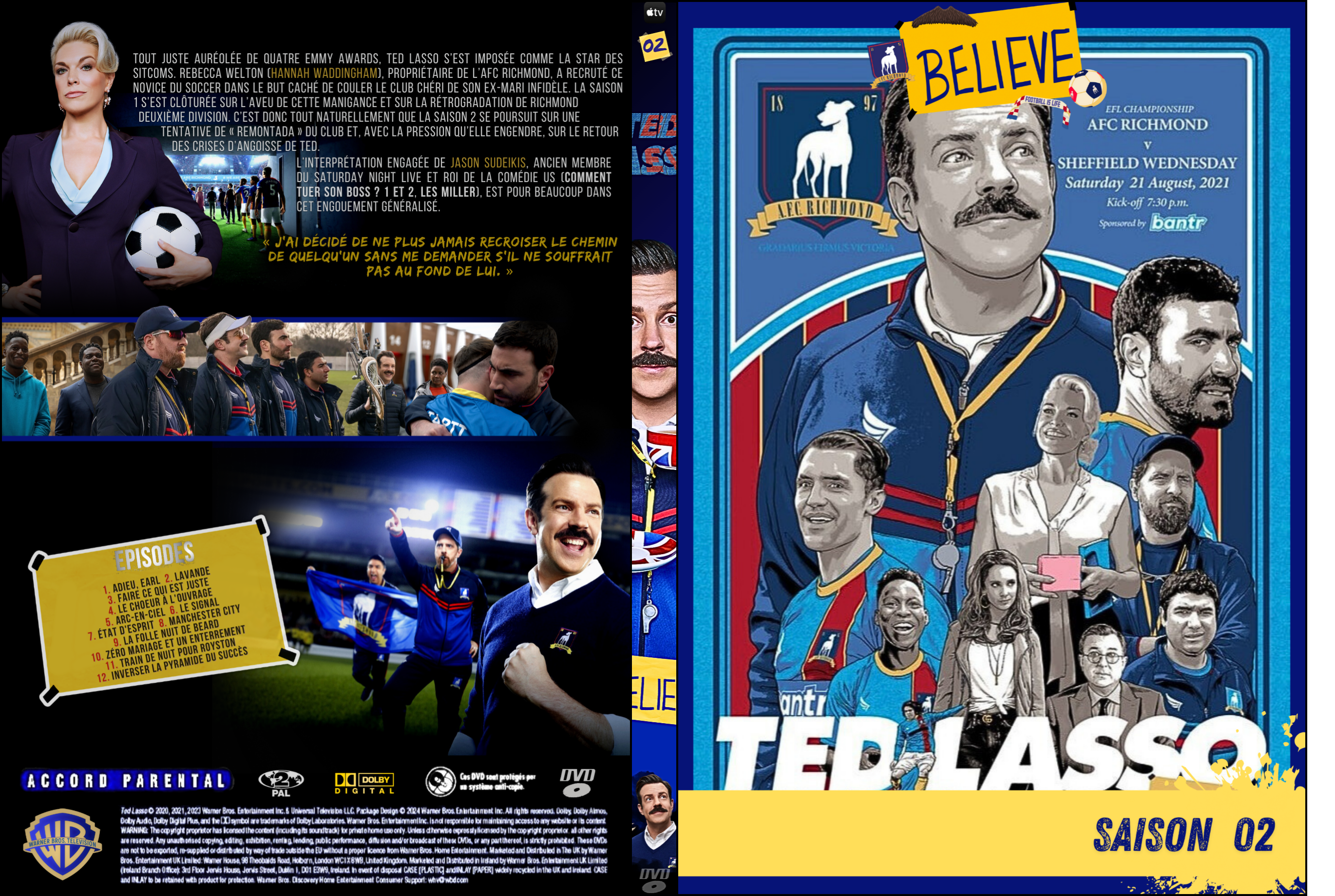 Jaquette DVD Ted Lasso Saison 2 Custom