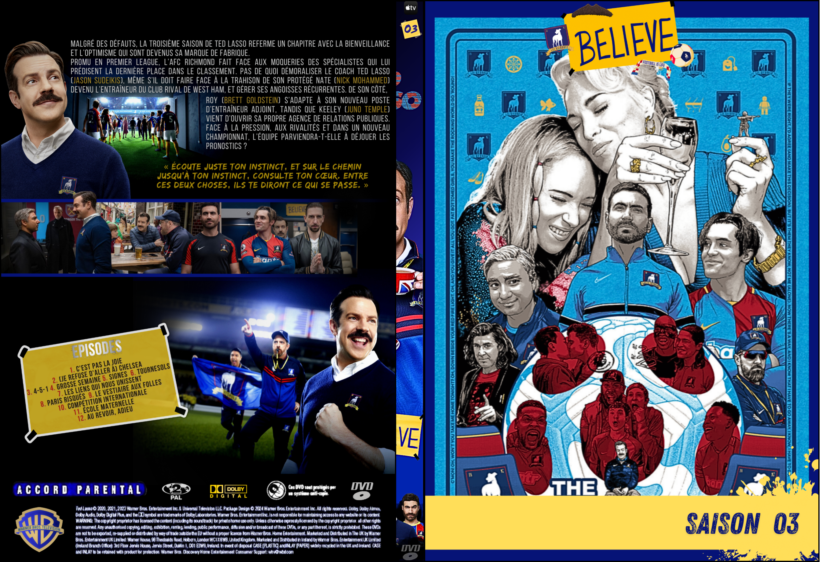 Jaquette DVD Ted Lasso Saison 3 Custom