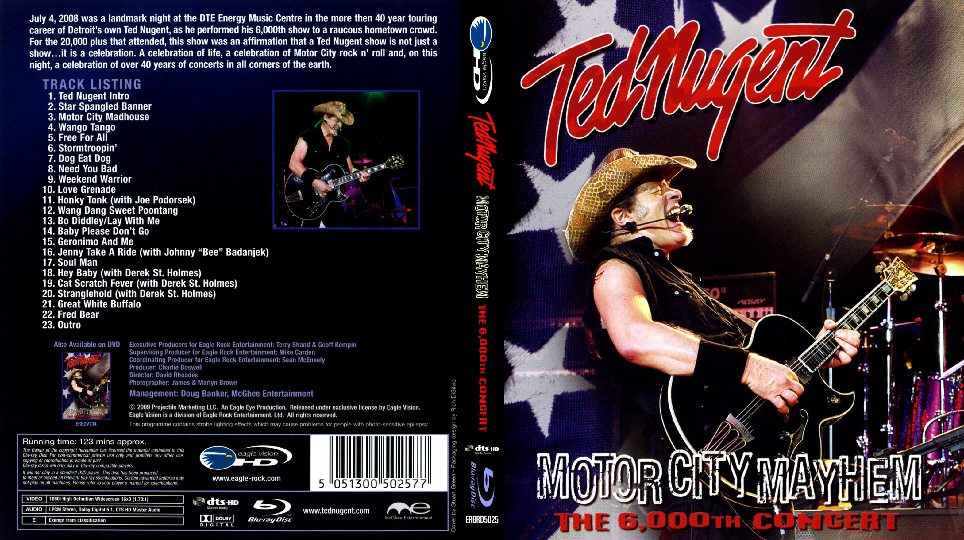 Jaquette DVD Ted Nugent - Motor city Mayhem (BLU-RAY)