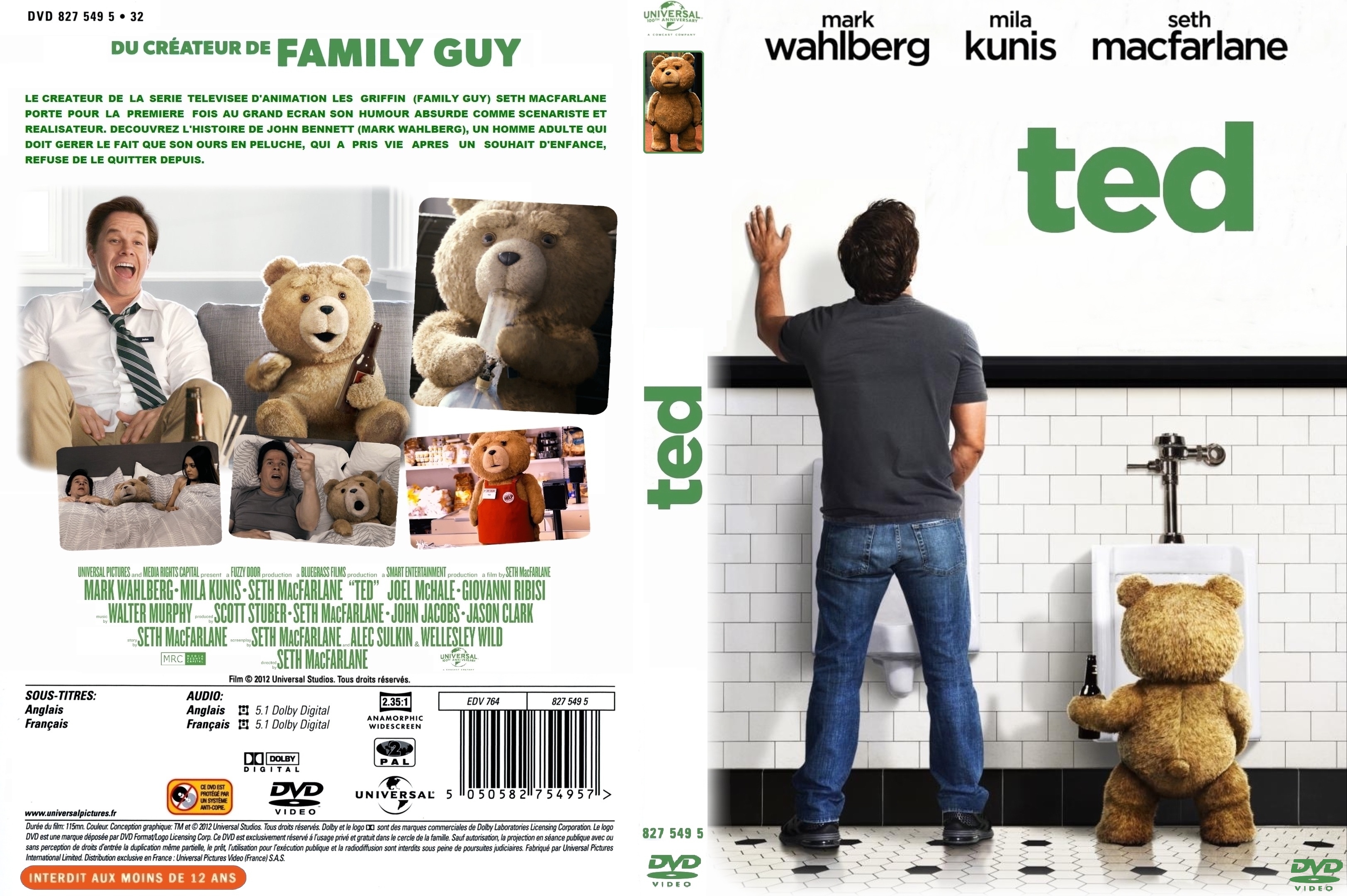 Jaquette DVD Ted custom