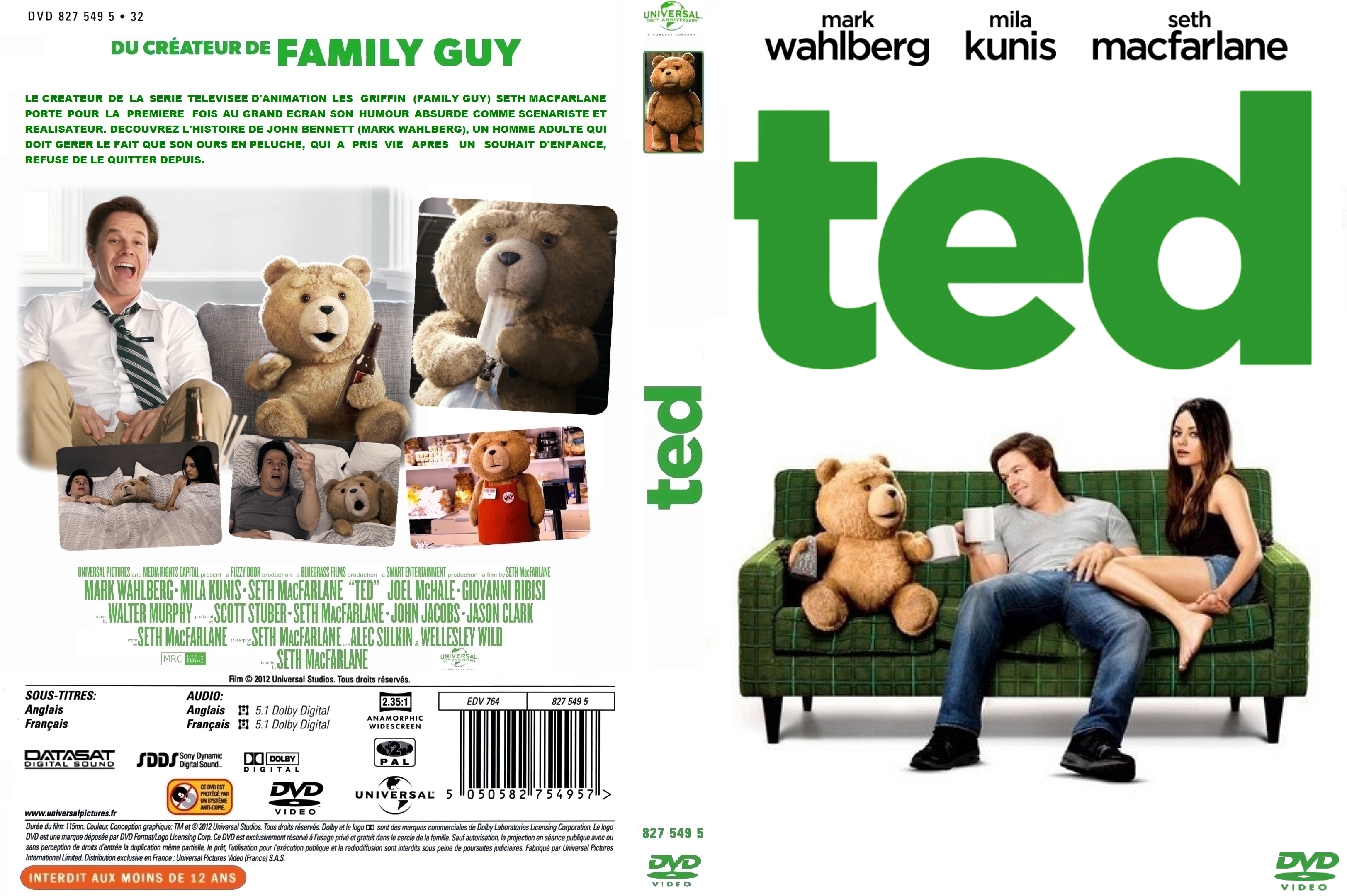 Jaquette DVD Ted custom v2