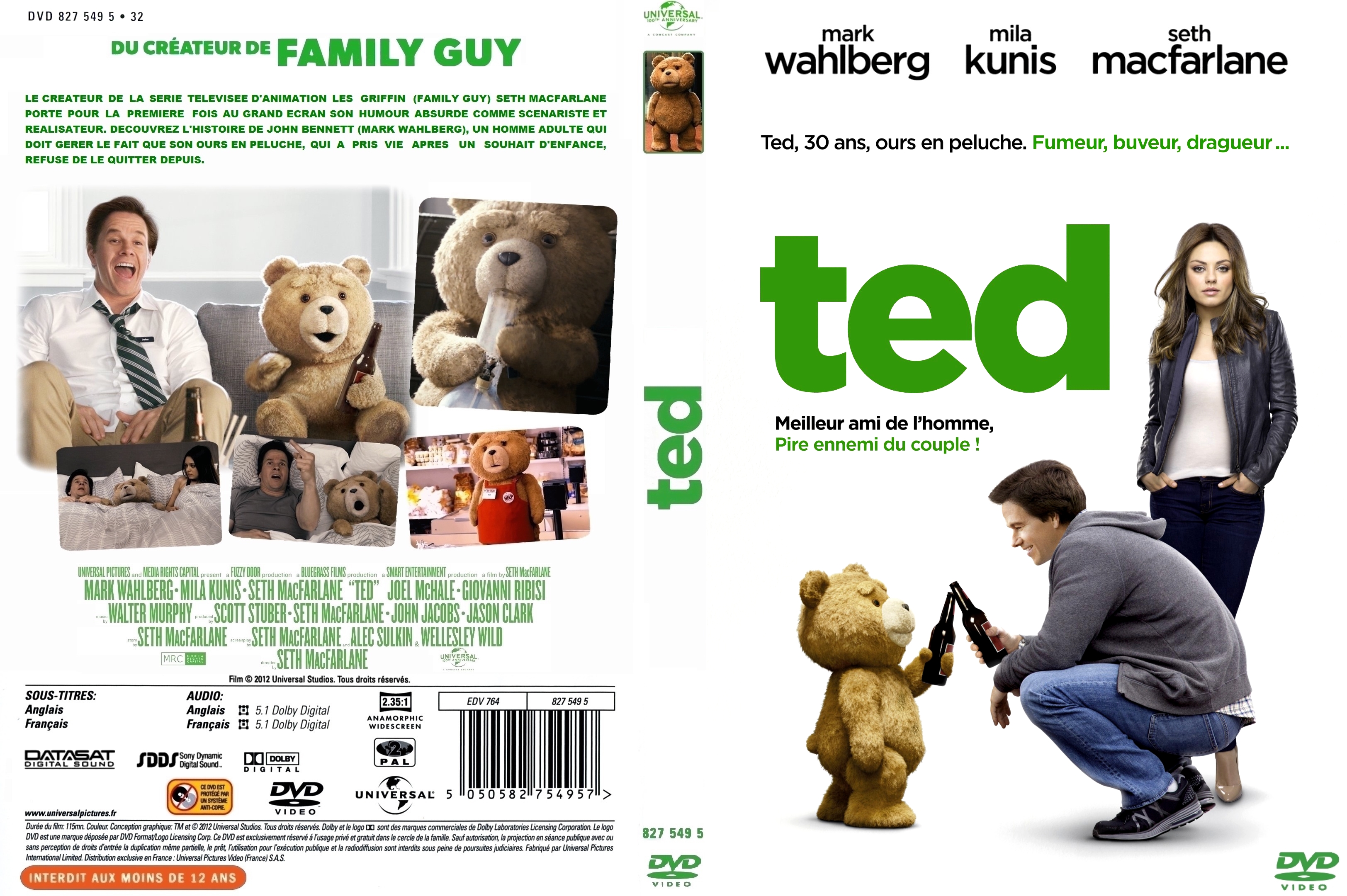 Jaquette DVD Ted custom v3