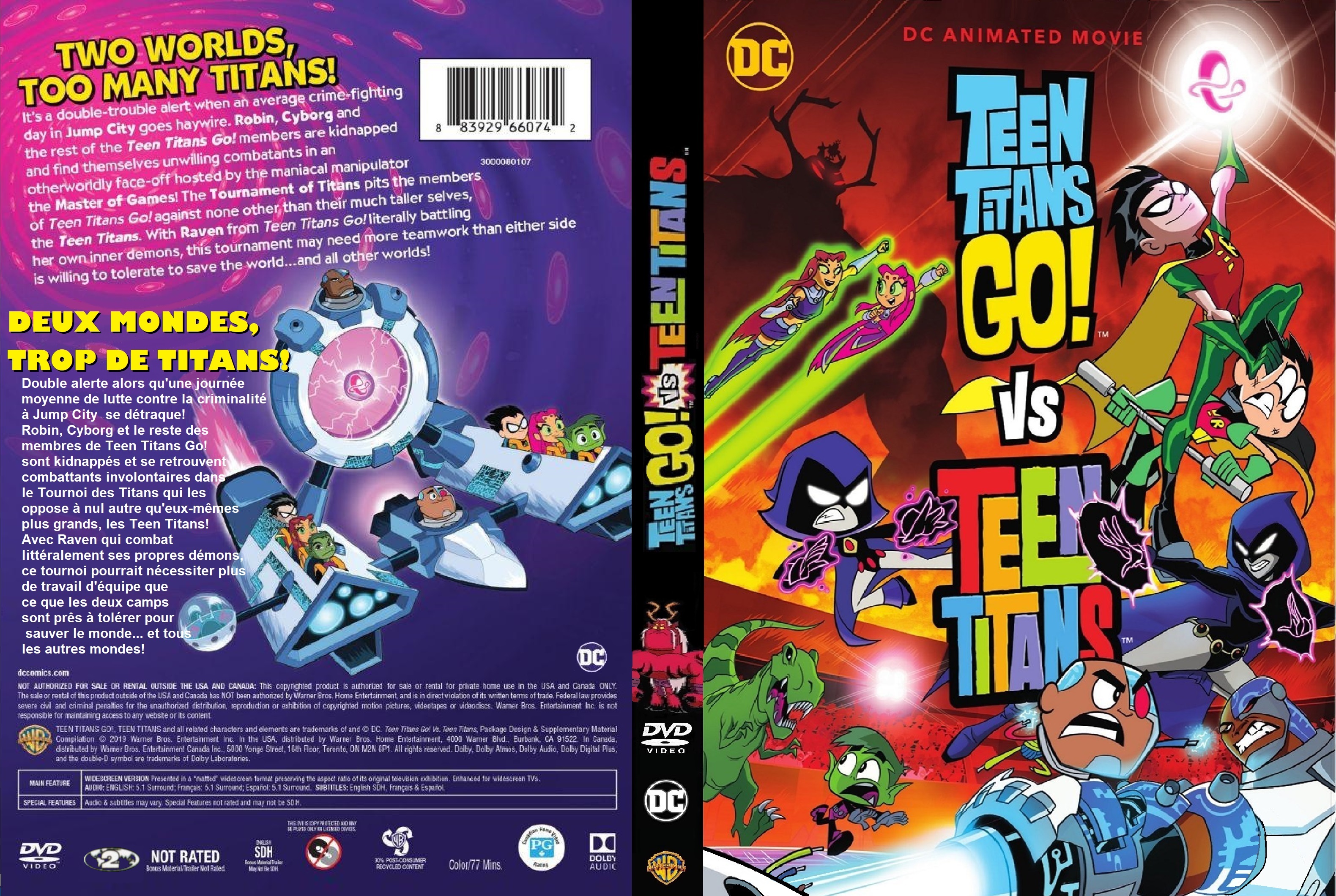 Jaquette DVD Teen Titans Go! VS Teen Titans custom