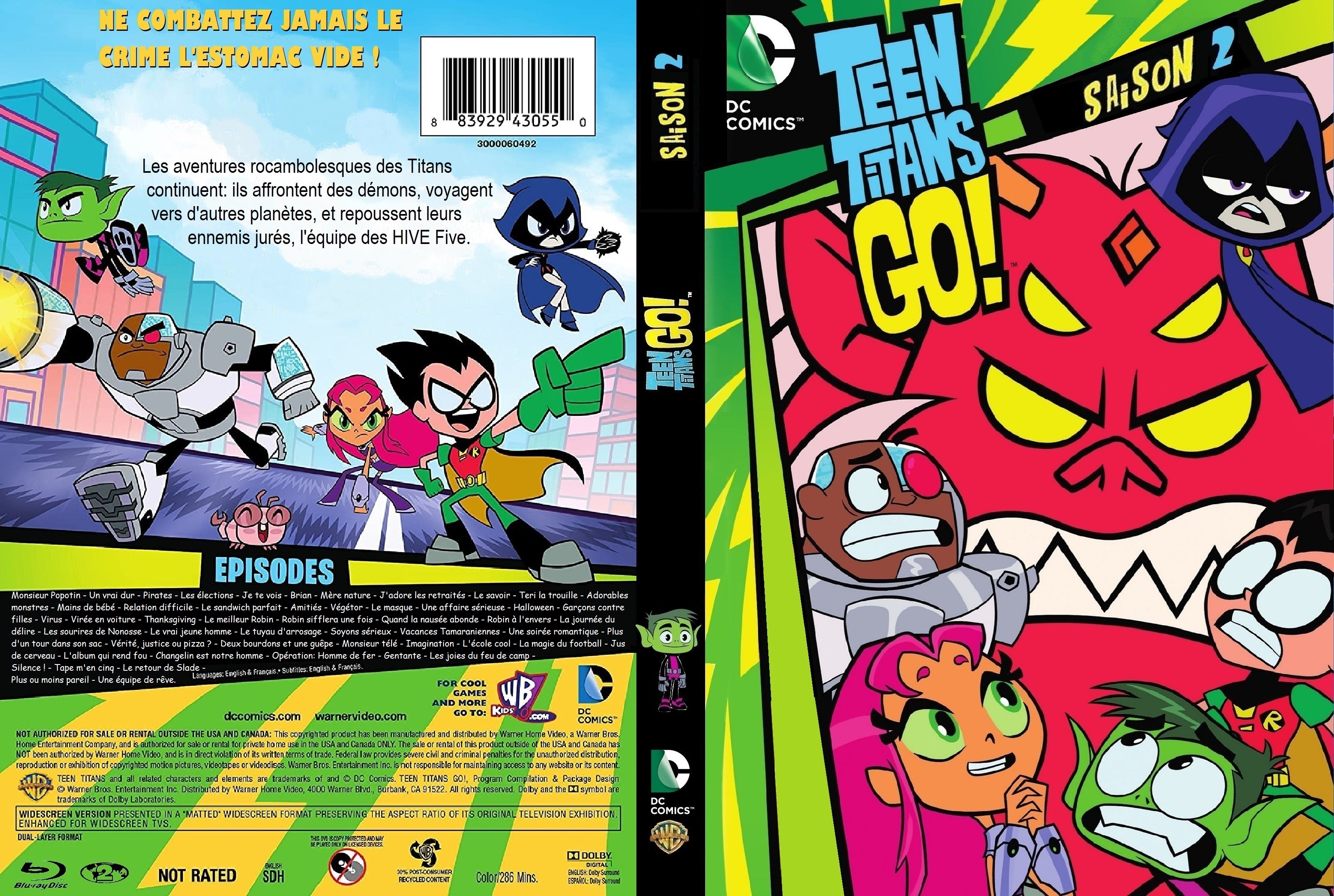 Jaquette DVD Teen Titans Go! saison 2 custom
