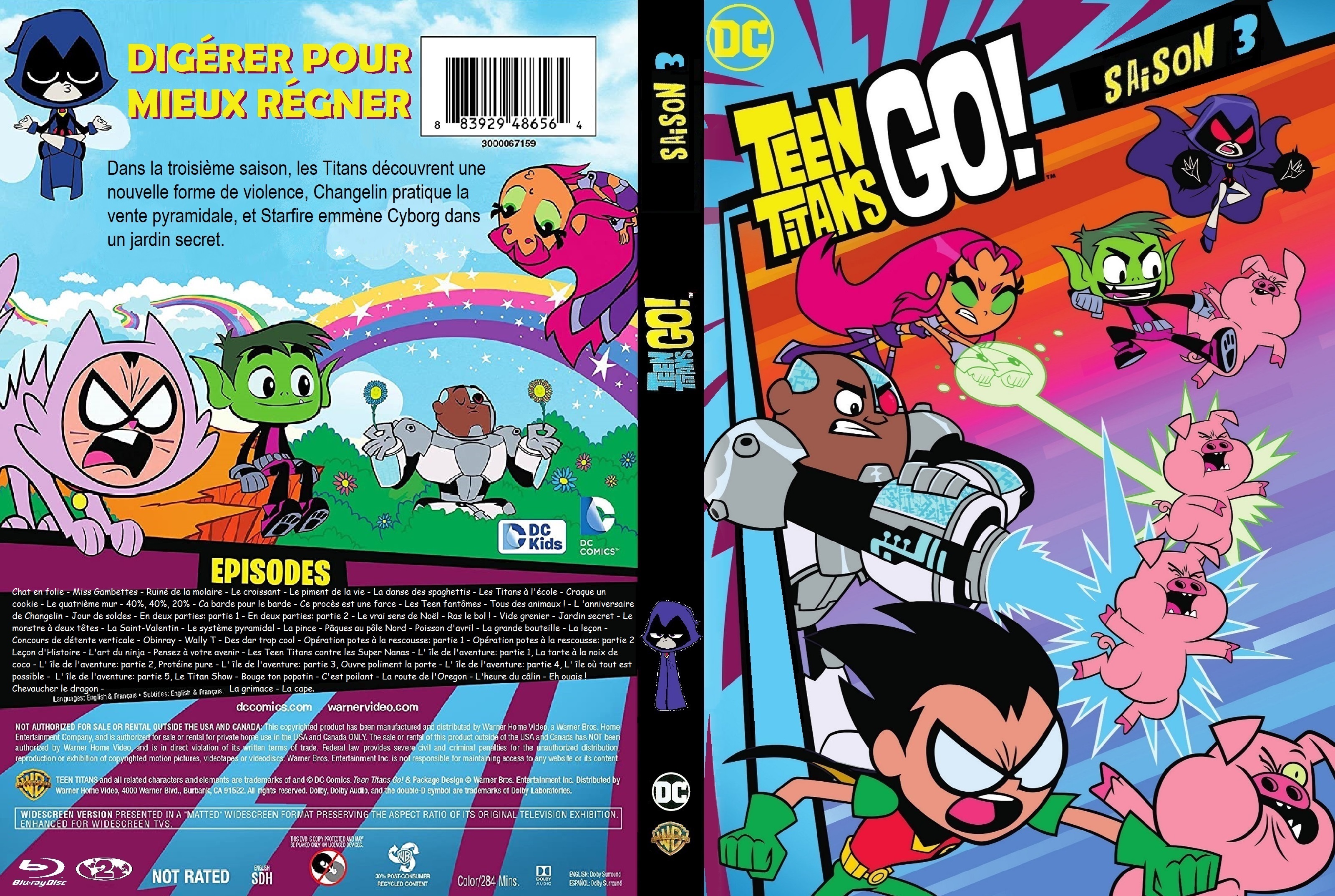 Jaquette DVD Teen Titans Go! saison 3 custom