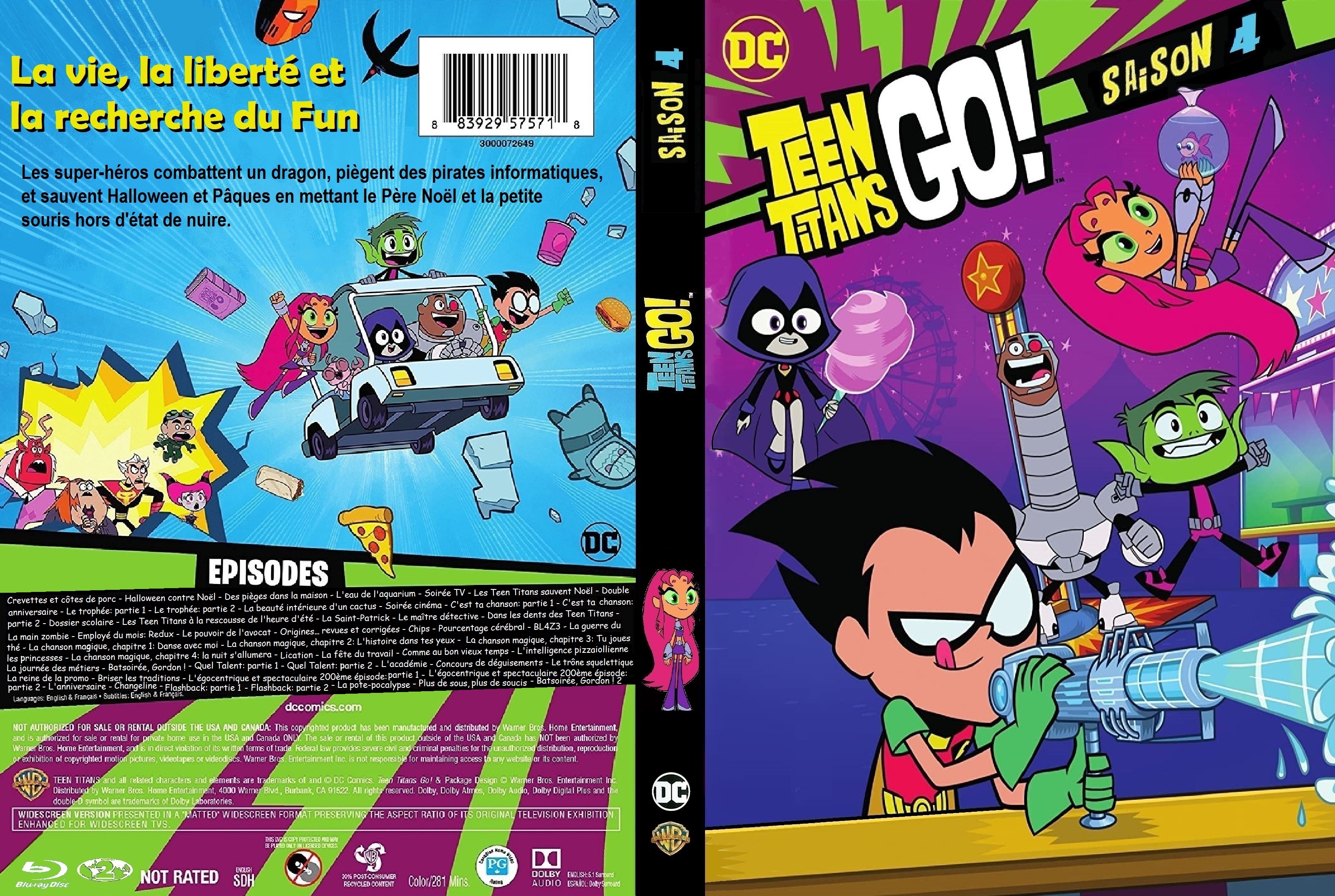 Jaquette DVD Teen Titans Go! saison 4 custom
