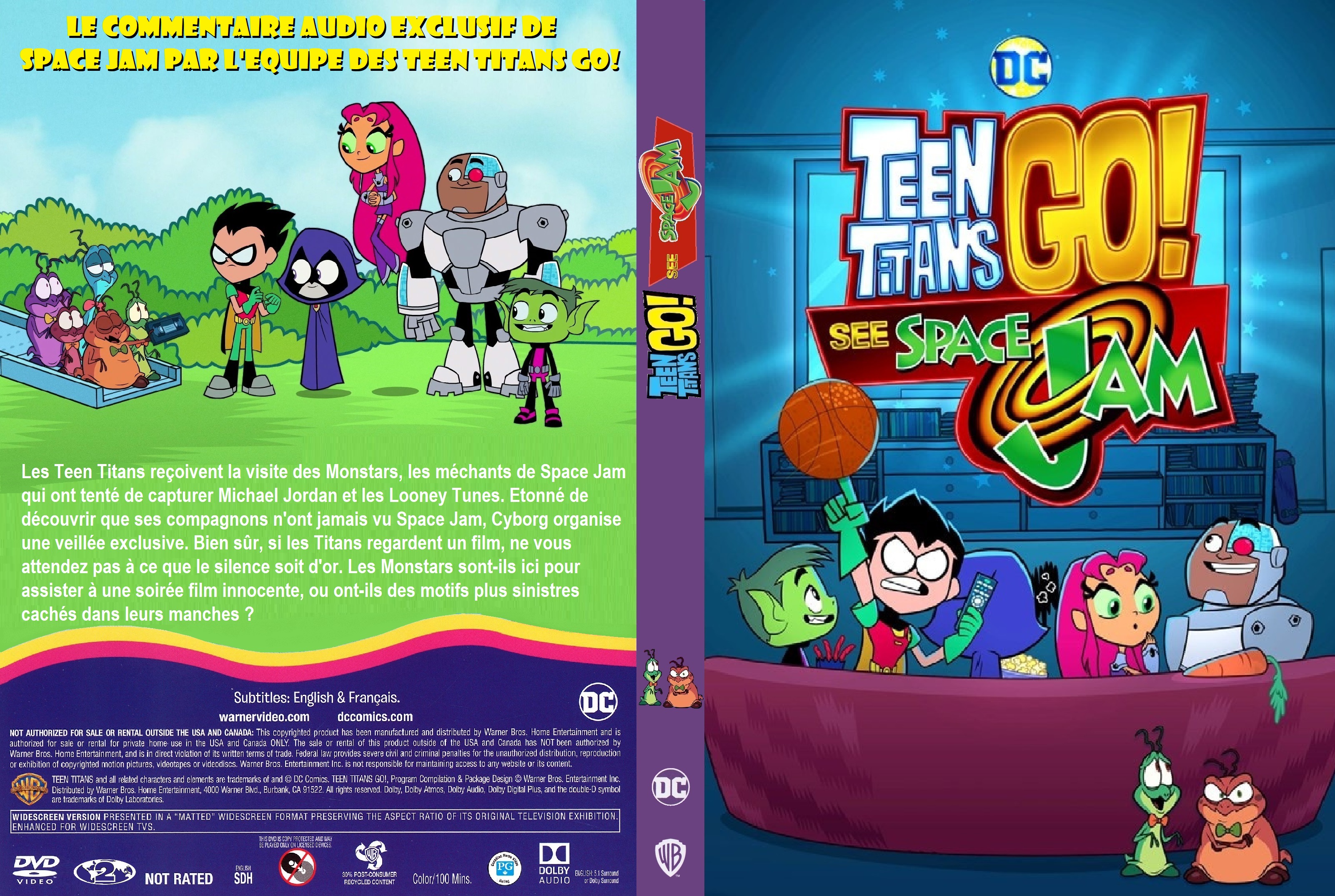 Jaquette DVD Teen Titans Go! see Space Jam custom