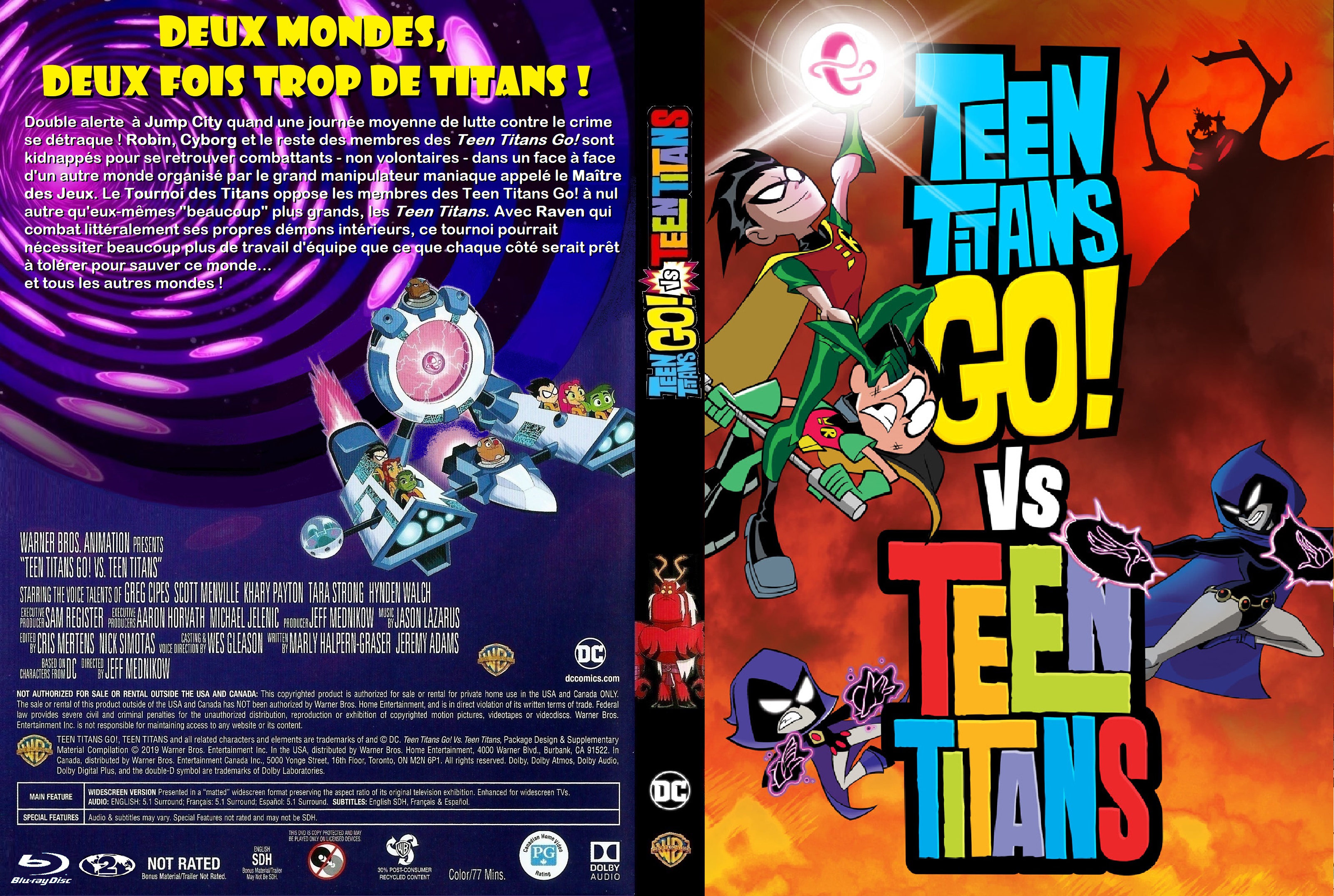 Jaquette DVD Teen Titans Go! vs Teen Titans custom v2