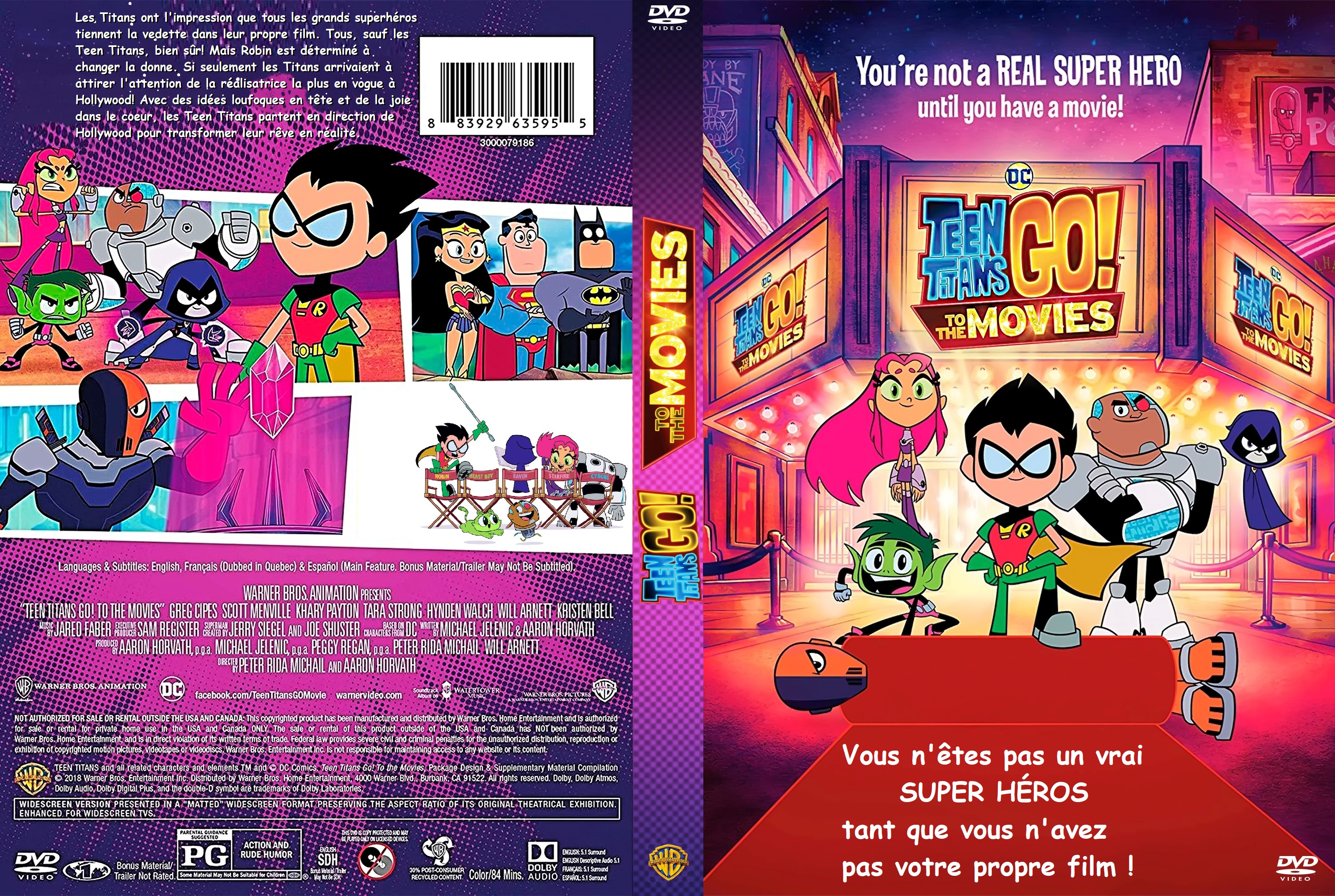Jaquette DVD Teen Titans Go To The Movies custom
