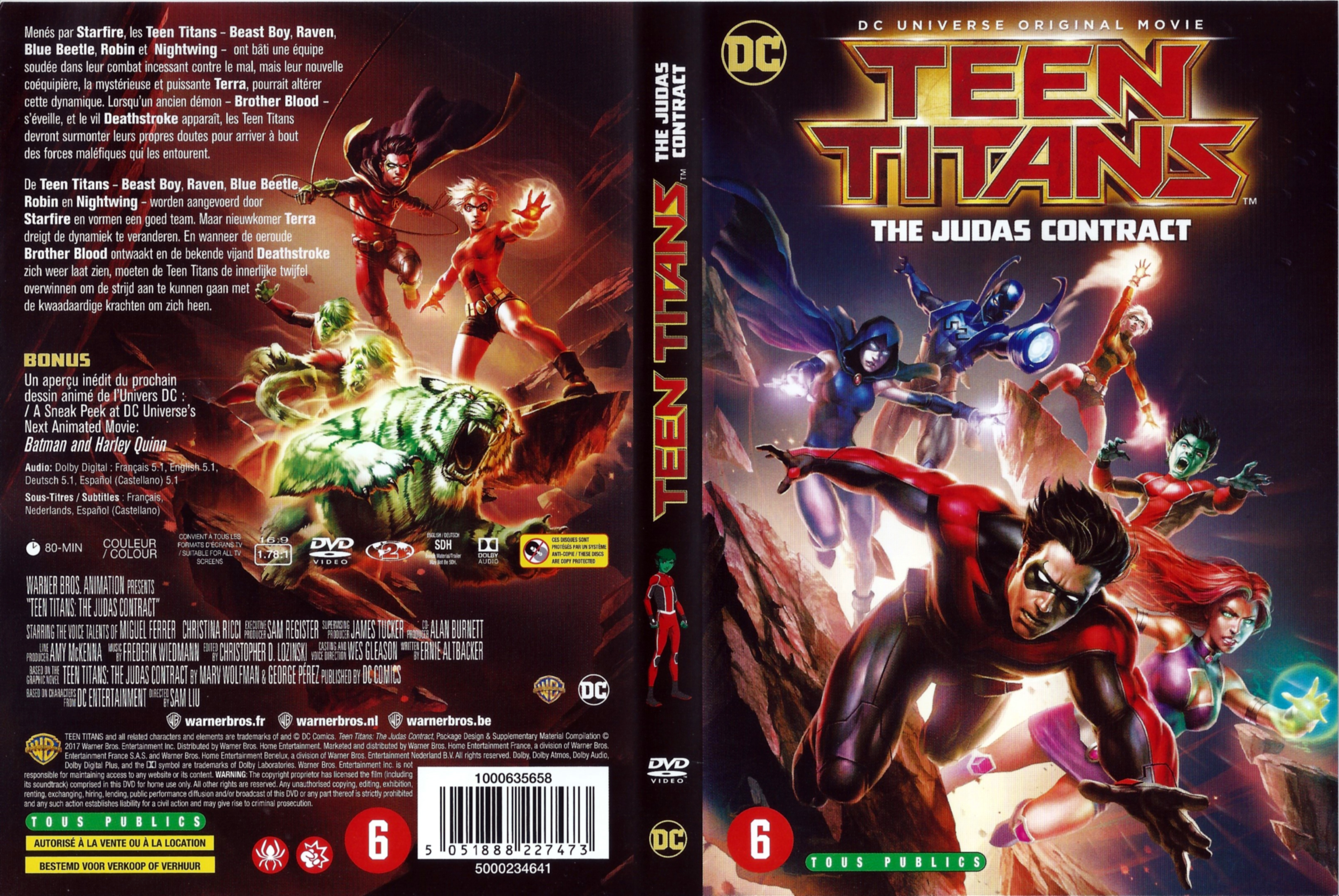 Jaquette DVD Teen Titans the Judas contract