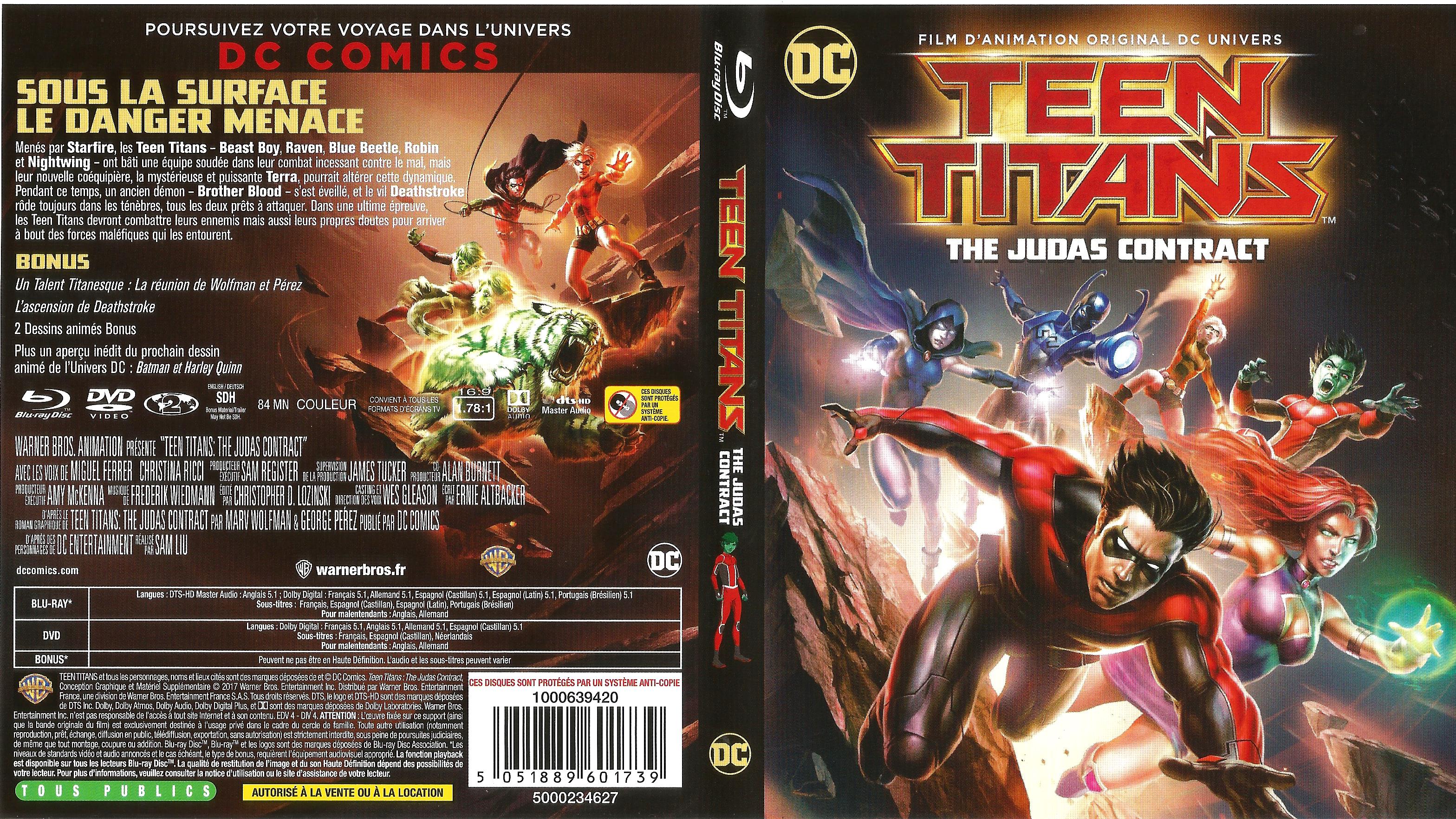 Jaquette DVD Teen Titans the Judas contract (BLU-RAY)