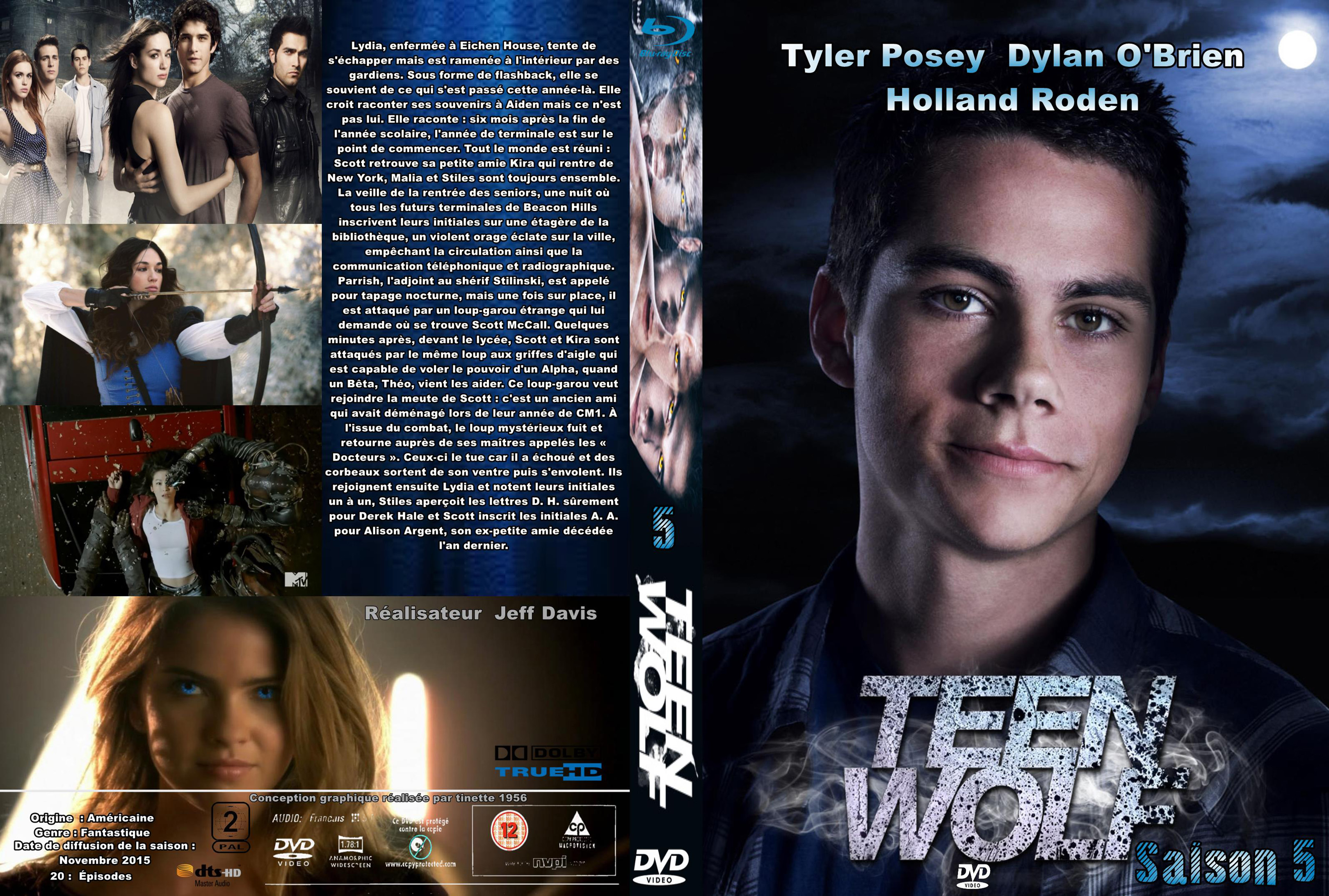 Jaquette DVD Teen wolf saison 5 custom