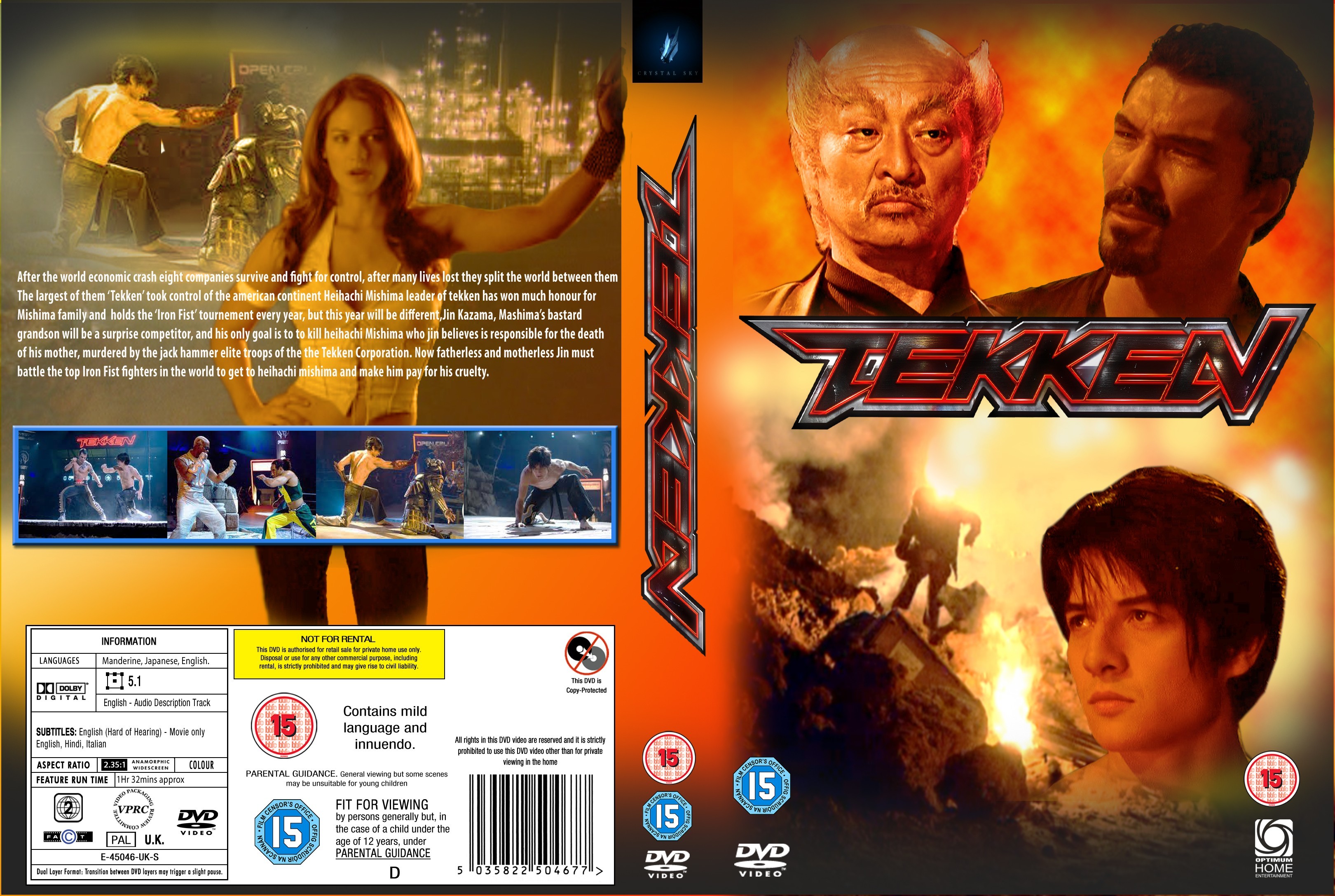 Jaquette DVD Tekken (Film) custom